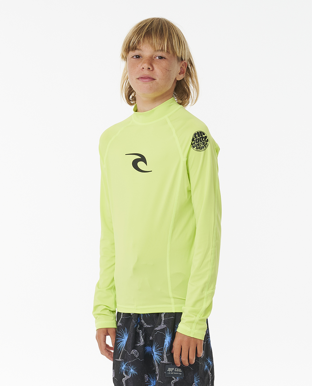 Rip Curl Kids Brand Wave UPF 50 Long Sleeve Surf T-Shirt Rash Vest Top - Picture 8 of 16