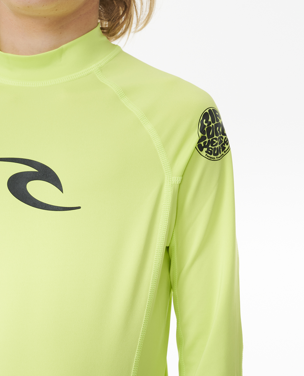 Rip Curl Kids Brand Wave UPF 50 Long Sleeve Surf T-Shirt Rash Vest Top - Picture 11 of 16