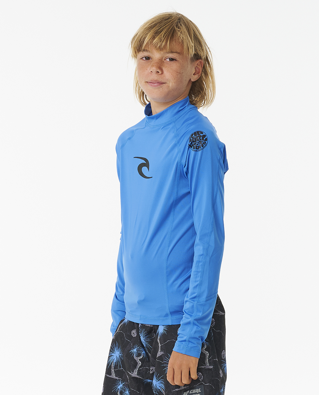 Rip Curl Kids Brand Wave UPF 50 Long Sleeve Surf T-Shirt Rash Vest Top - Picture 3 of 16