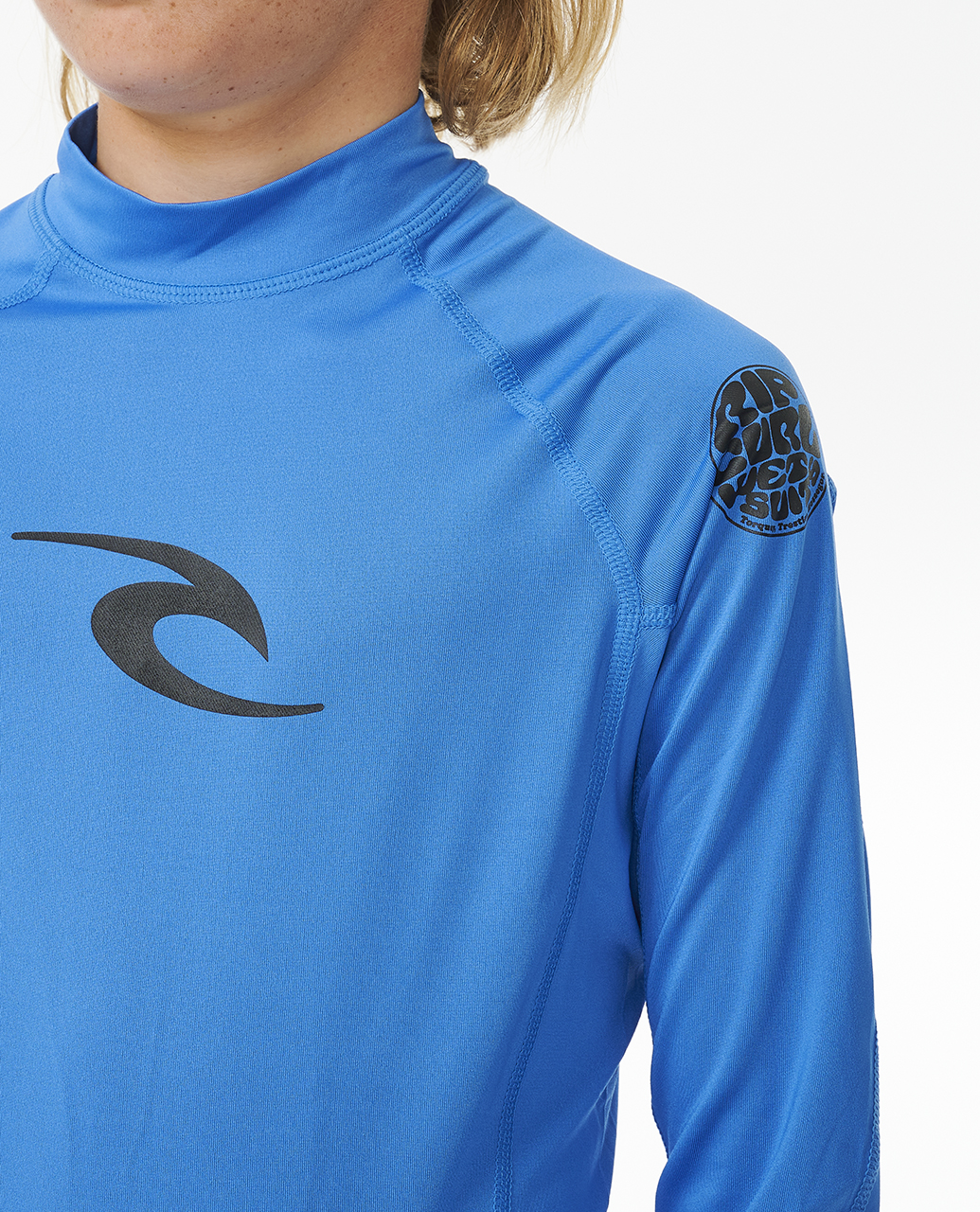 Rip Curl Kids Brand Wave UPF 50 Long Sleeve Surf T-Shirt Rash Vest Top - Picture 6 of 16
