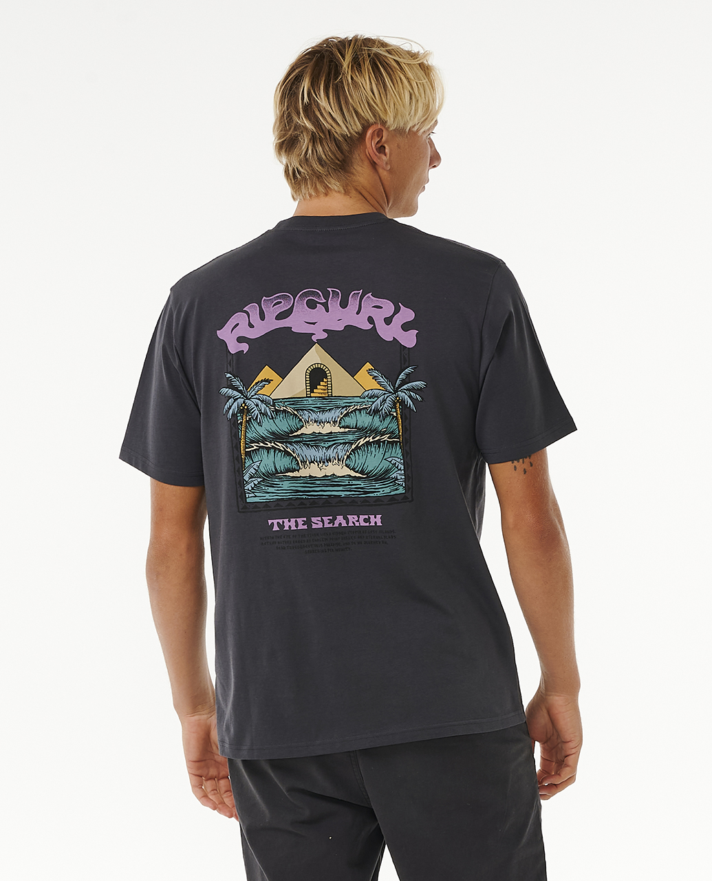 Rip Curl Mens Sphinx Cotton Crew Neck Short Sleeve Casual Top Tee T-Shirt - Imagen 9 de 13