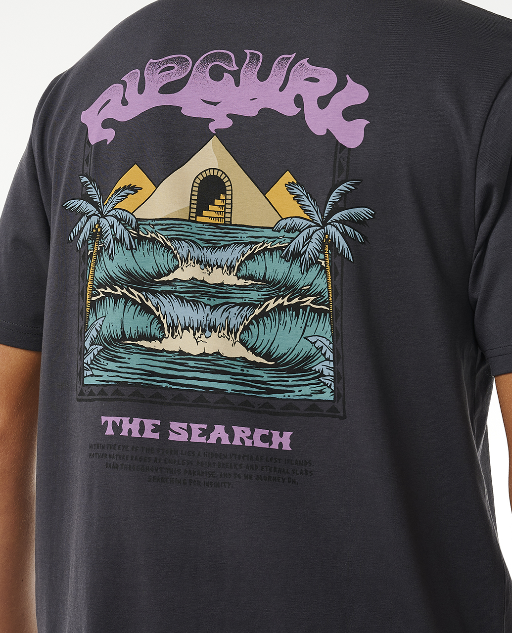 Rip Curl Mens Sphinx Cotton Crew Neck Short Sleeve Casual Top Tee T-Shirt - Imagen 11 de 13