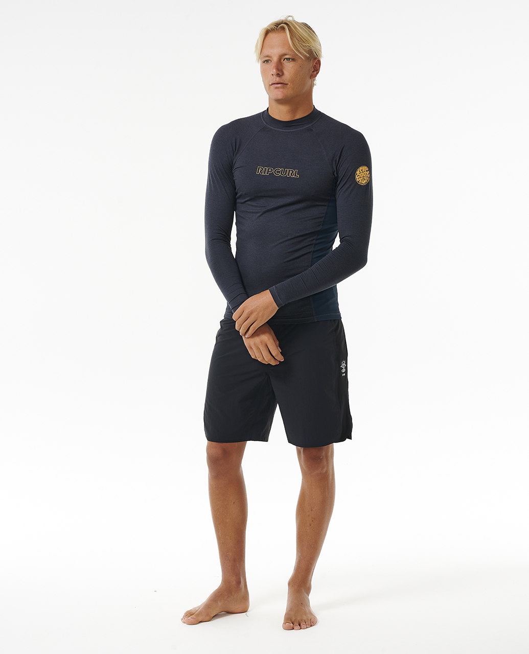 Rip Curl Para Hombres Dawn Patrol UPF 50 Perf Manga Larga Erupción Chaleco Prenda para el torso Camiseta Camiseta - Imagen 23 de 31