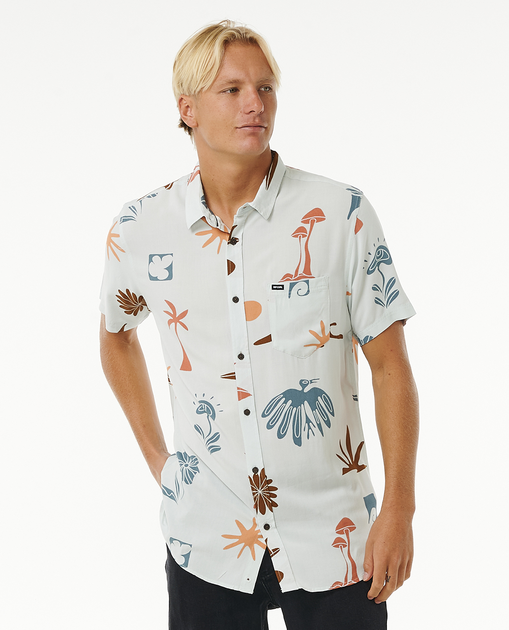Rip Curl Mens Party Pack Short Sleeve Shirt - Picture 8 of 13
