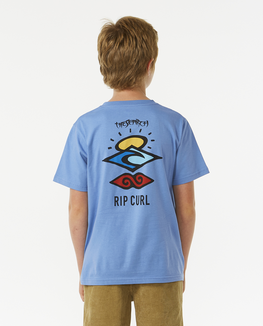 Rip Curl Kids Search Icon Short Sleeve Crew Neck T-Shirt Top Tee - Picture 14 of 25