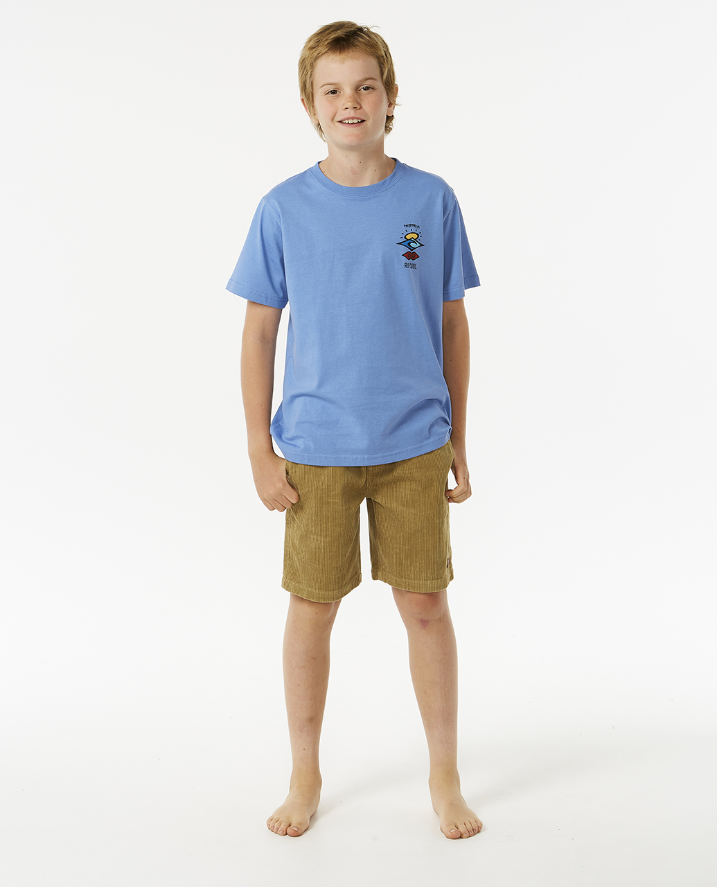 Rip Curl Kids Search Icon Short Sleeve Crew Neck T-Shirt Top Tee - Picture 15 of 25
