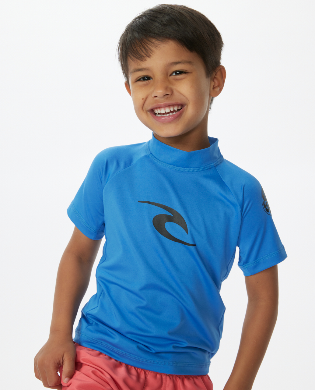 Rip Curl Kids Brand Wave Short Sleeve Surf Surfing UV Protect Rash Guard Vest - Picture 5 of 11