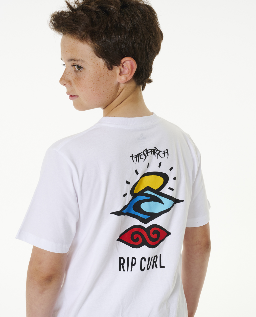 Rip Curl Kids Search Icon Short Sleeve Crew Neck T-Shirt Top Tee - Picture 21 of 25