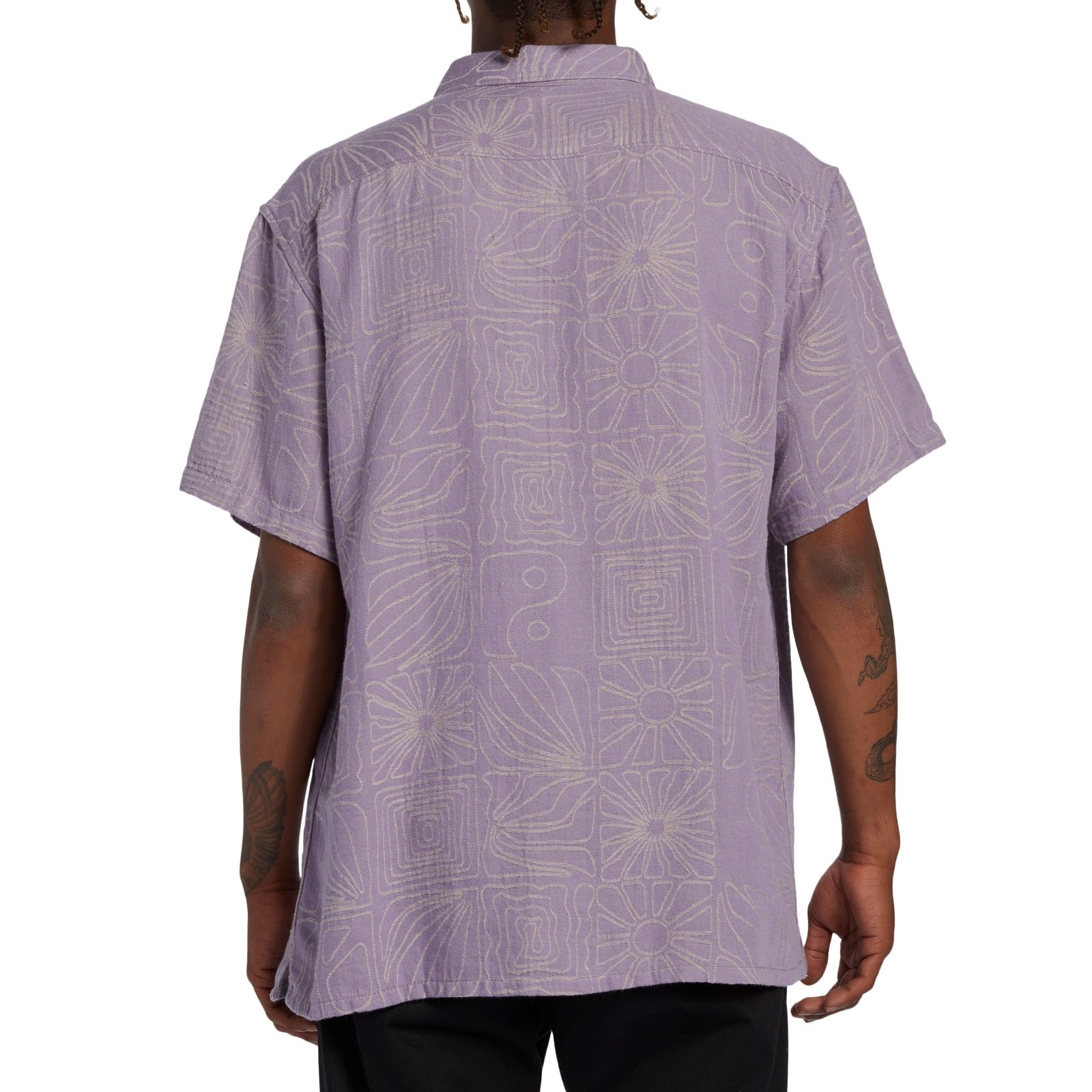 Camisa Billabong Para Hombres Sunday Jacquard Manga Corta Informal Cuello - Imagen 7 de 9