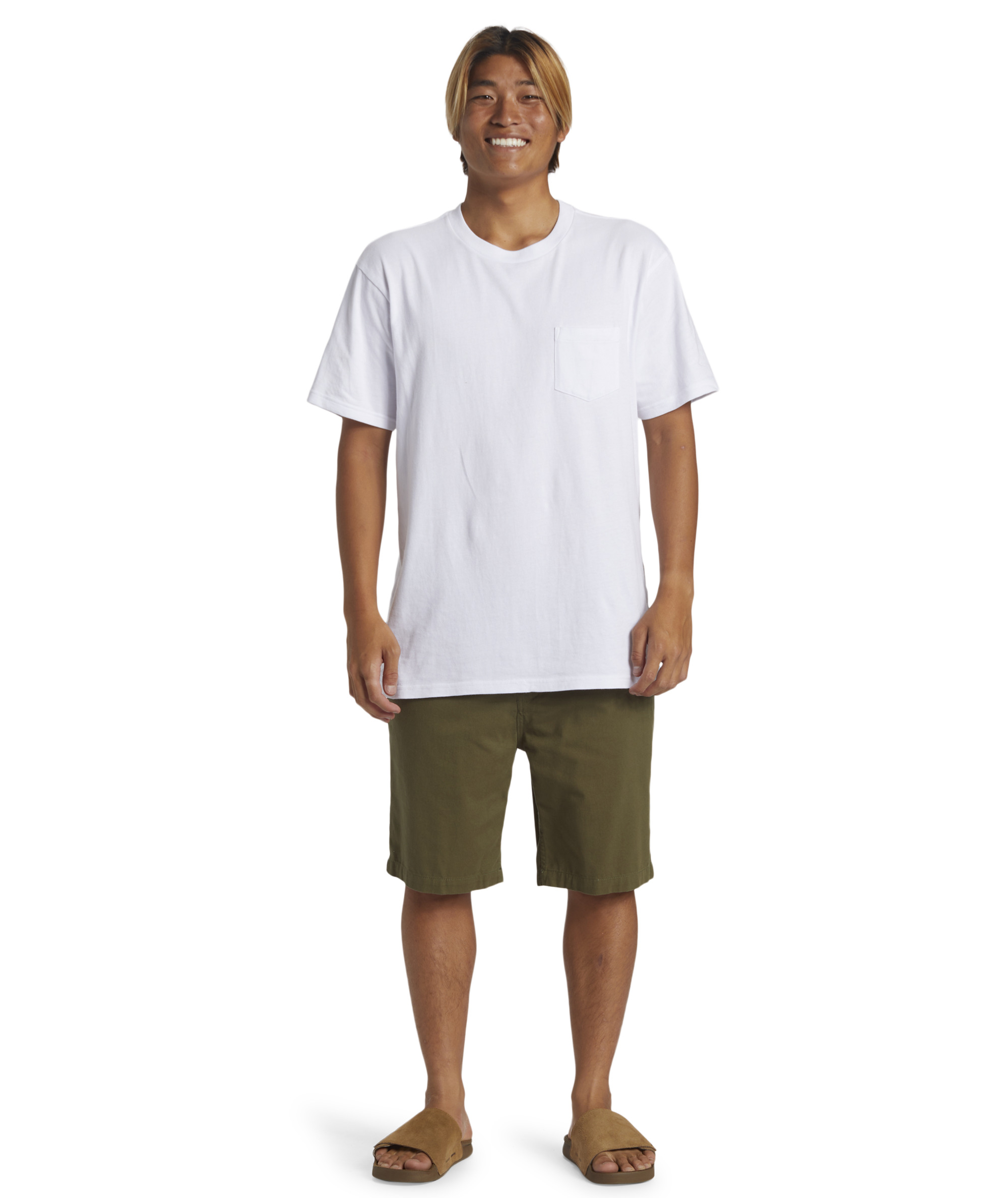 Pantalones cortos chinos informales de algodón Quiksilver para hombre Everyday Union Light Walk - Imagen 16 de 29