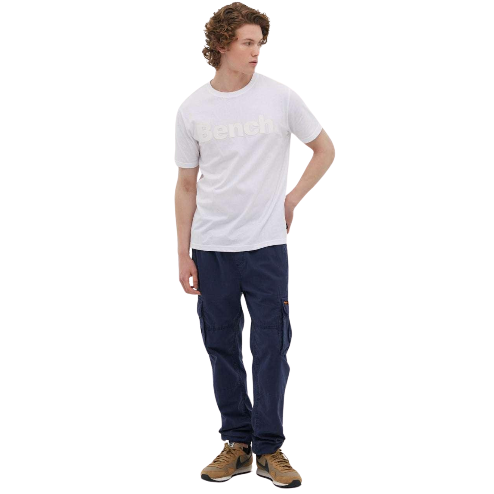Bench Mens Worsley Casual Crew Neck Cotton Rubberised Logo T-Shirt Top Tee - Picture 47 of 47