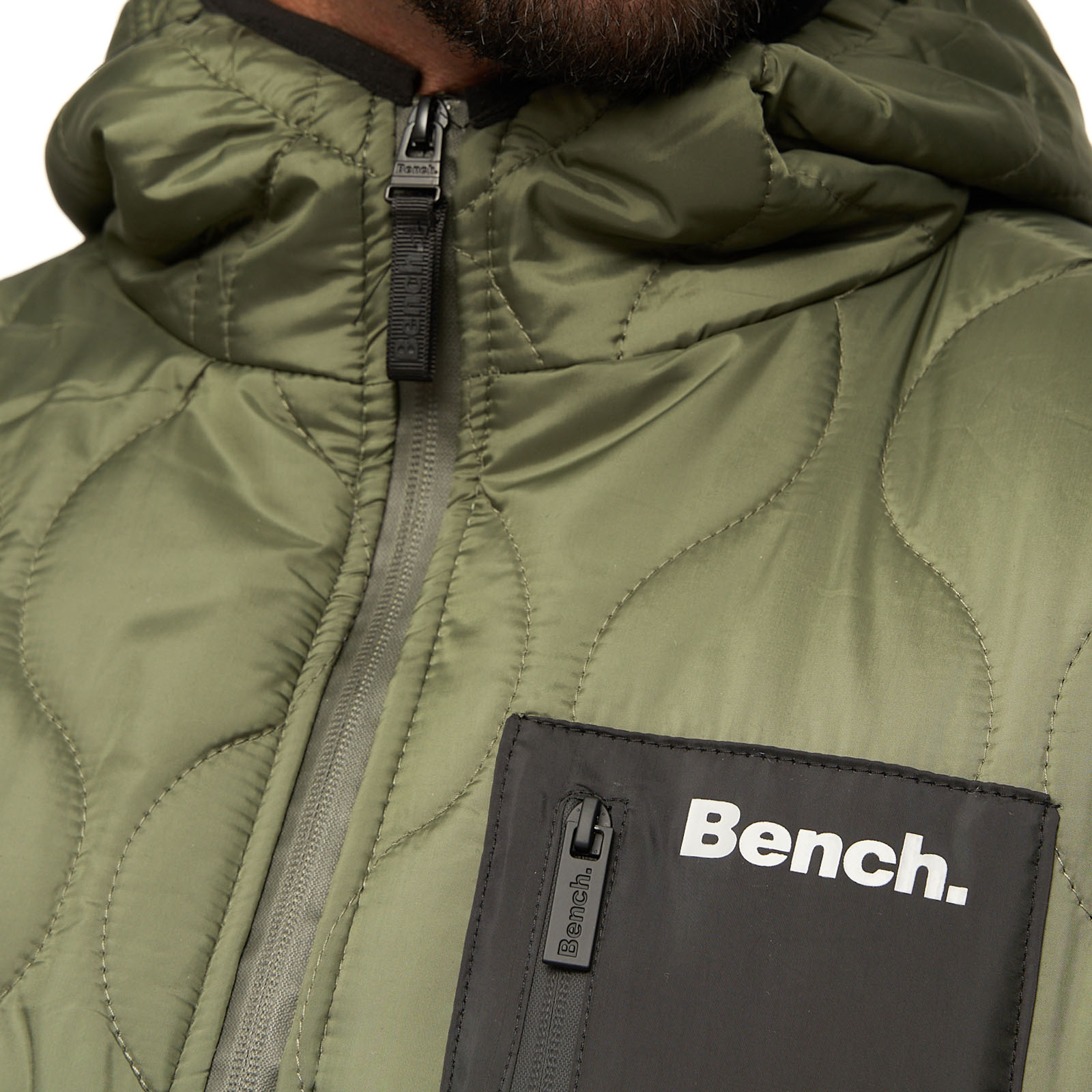 Abrigo chaqueta de invierno cálido con capucha y cremallera Bench para hombre - Imagen 11 de 16
