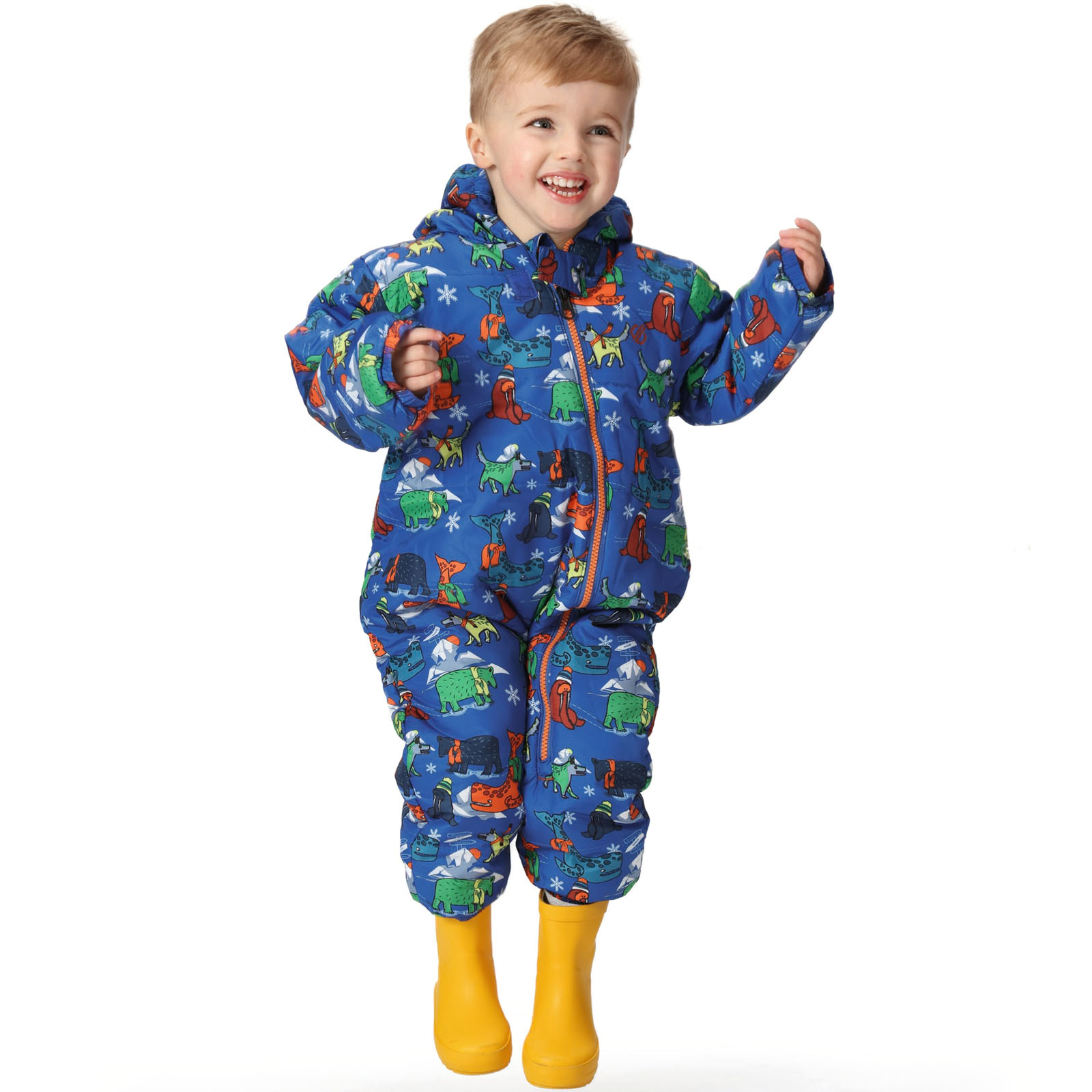 Dare 2b Kids Bambino II Waterproof Insulated Lined Full Zip Rainsuit Snowsuit - Picture 2 of 15