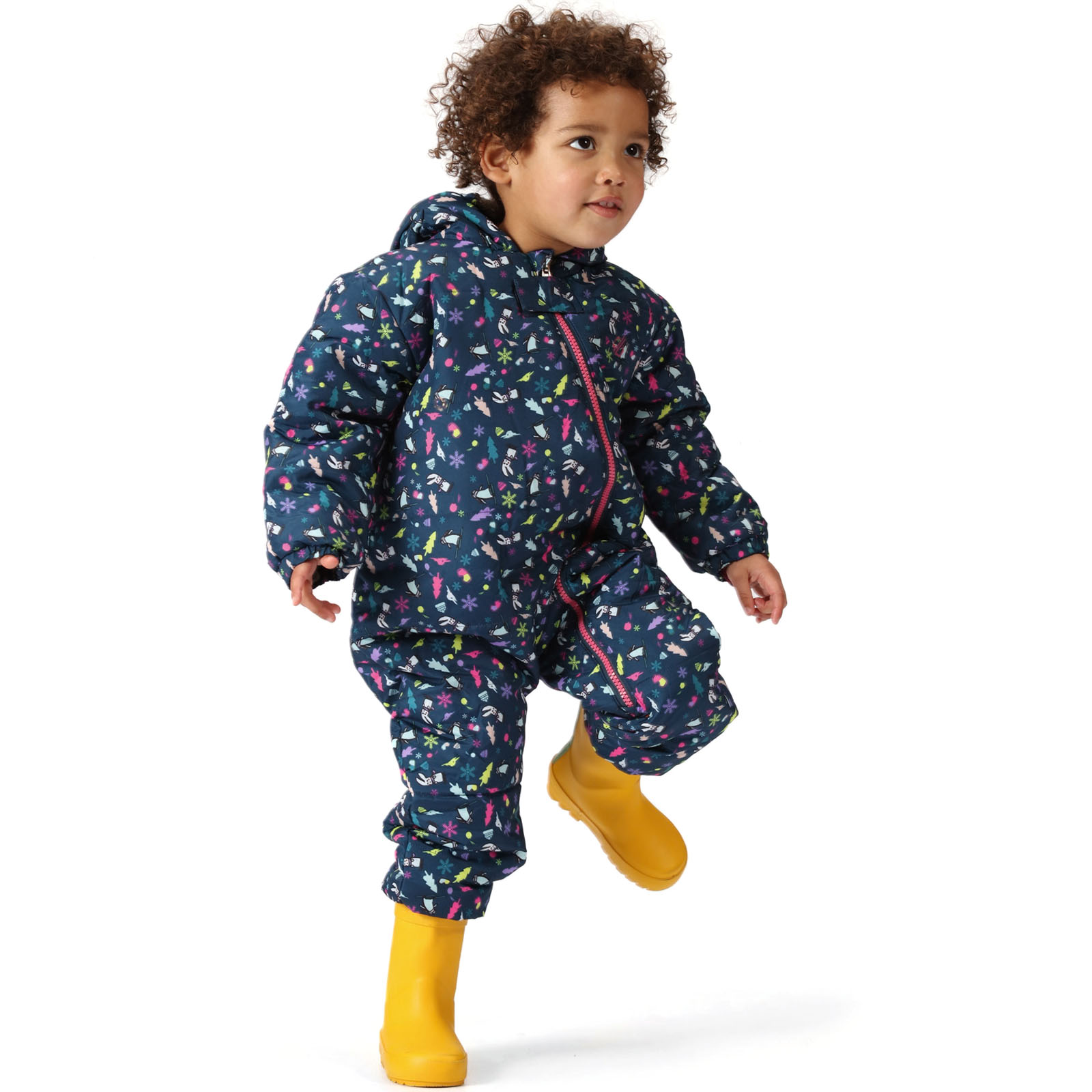Dare 2b Kids Bambino II Waterproof Insulated Lined Full Zip Rainsuit Snowsuit - Picture 5 of 15
