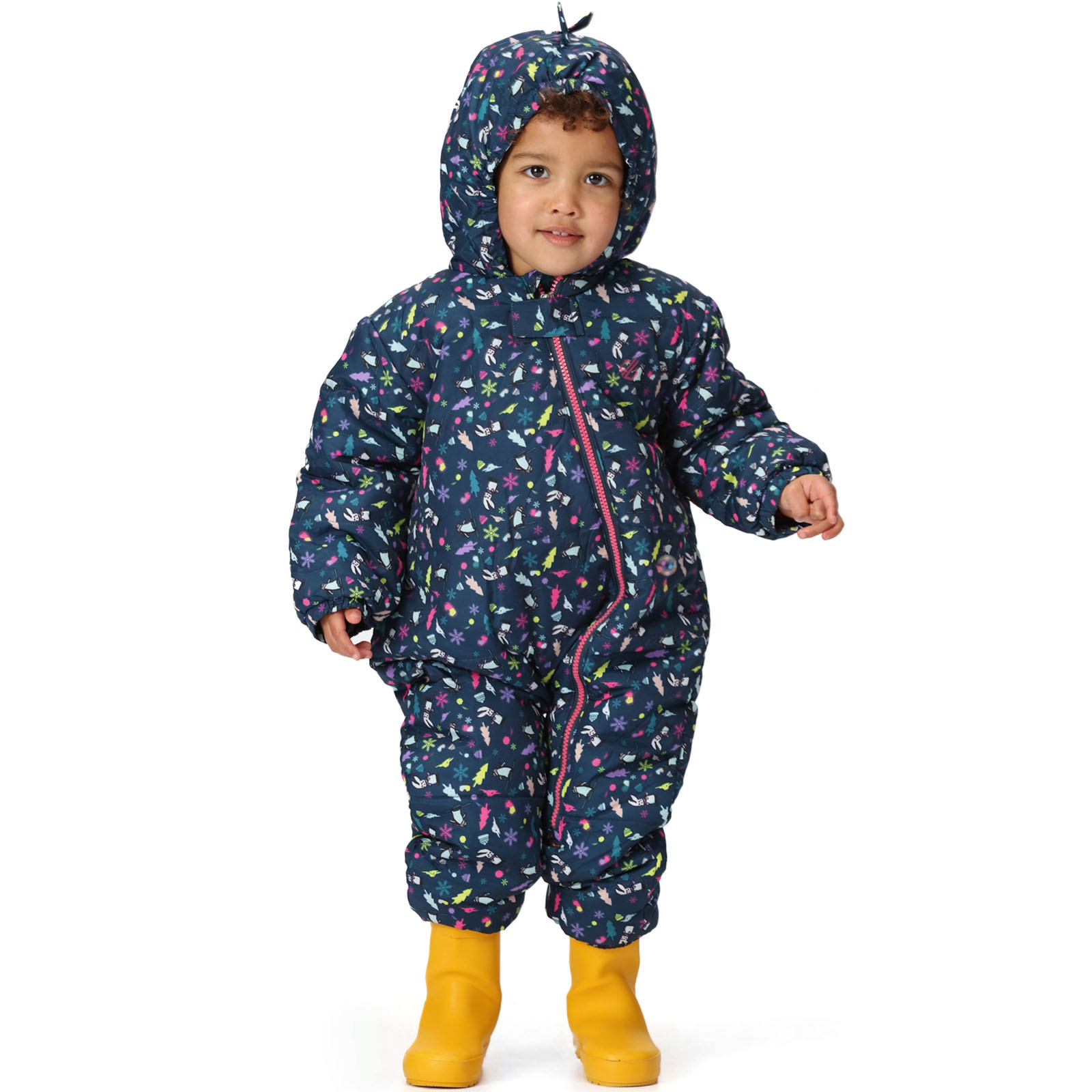 Dare 2b Kids Bambino II Waterproof Insulated Lined Full Zip Rainsuit Snowsuit - Picture 7 of 15