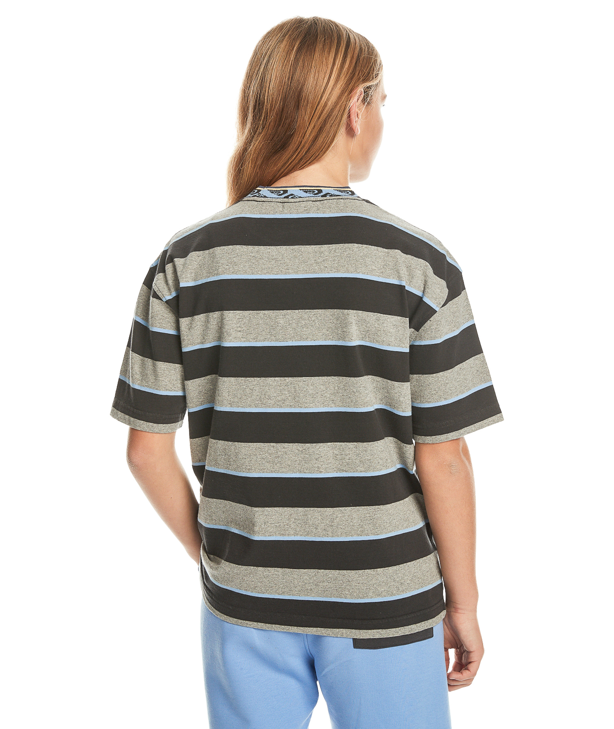 Quiksilver Kids Stripe Short Sleeve Crew Neck Cotton T-Shirt Top Tee - Picture 6 of 7