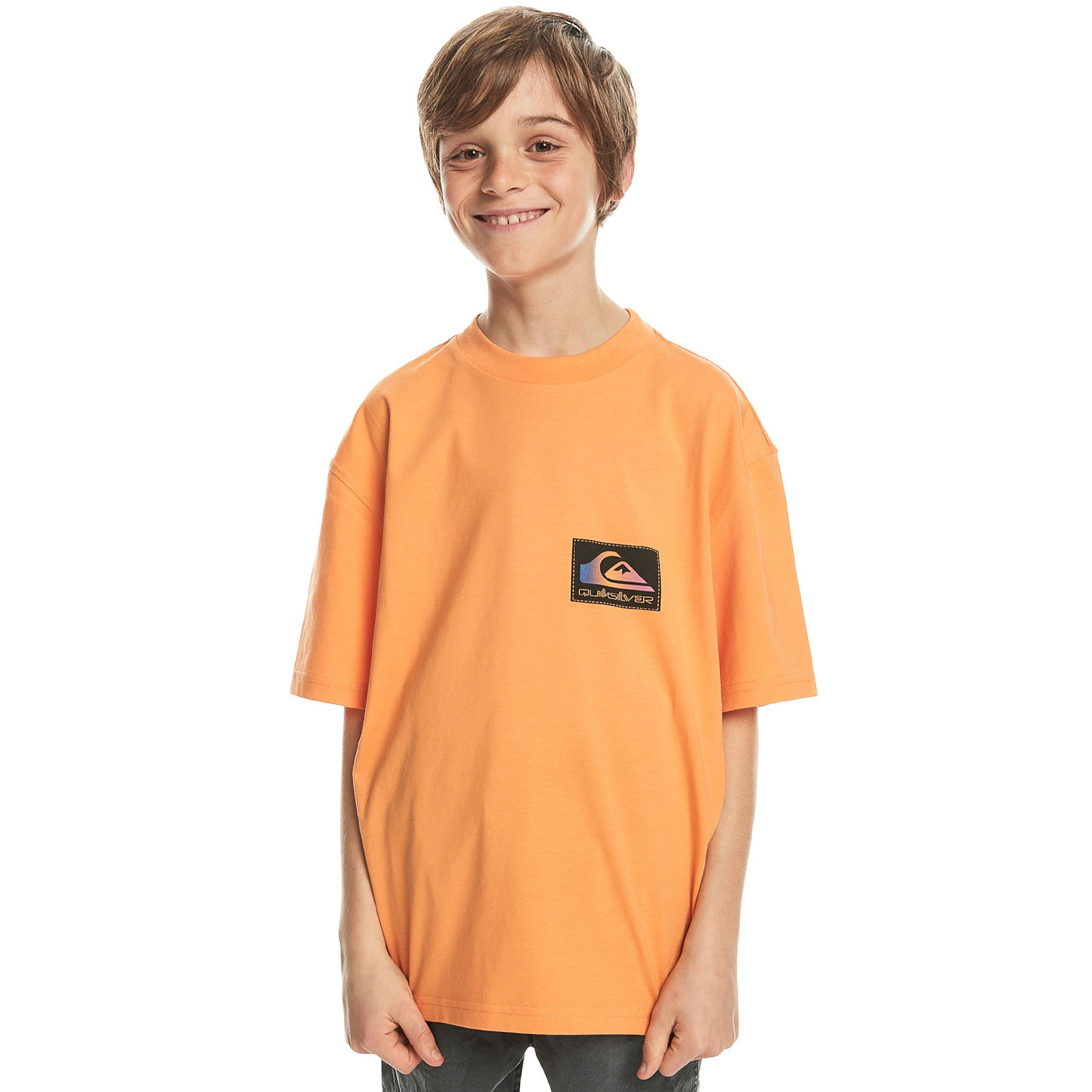Quiksilver Kids Back Flash Short Sleeve Crew Neck Cotton T-Shirt Top Tee - Picture 7 of 7
