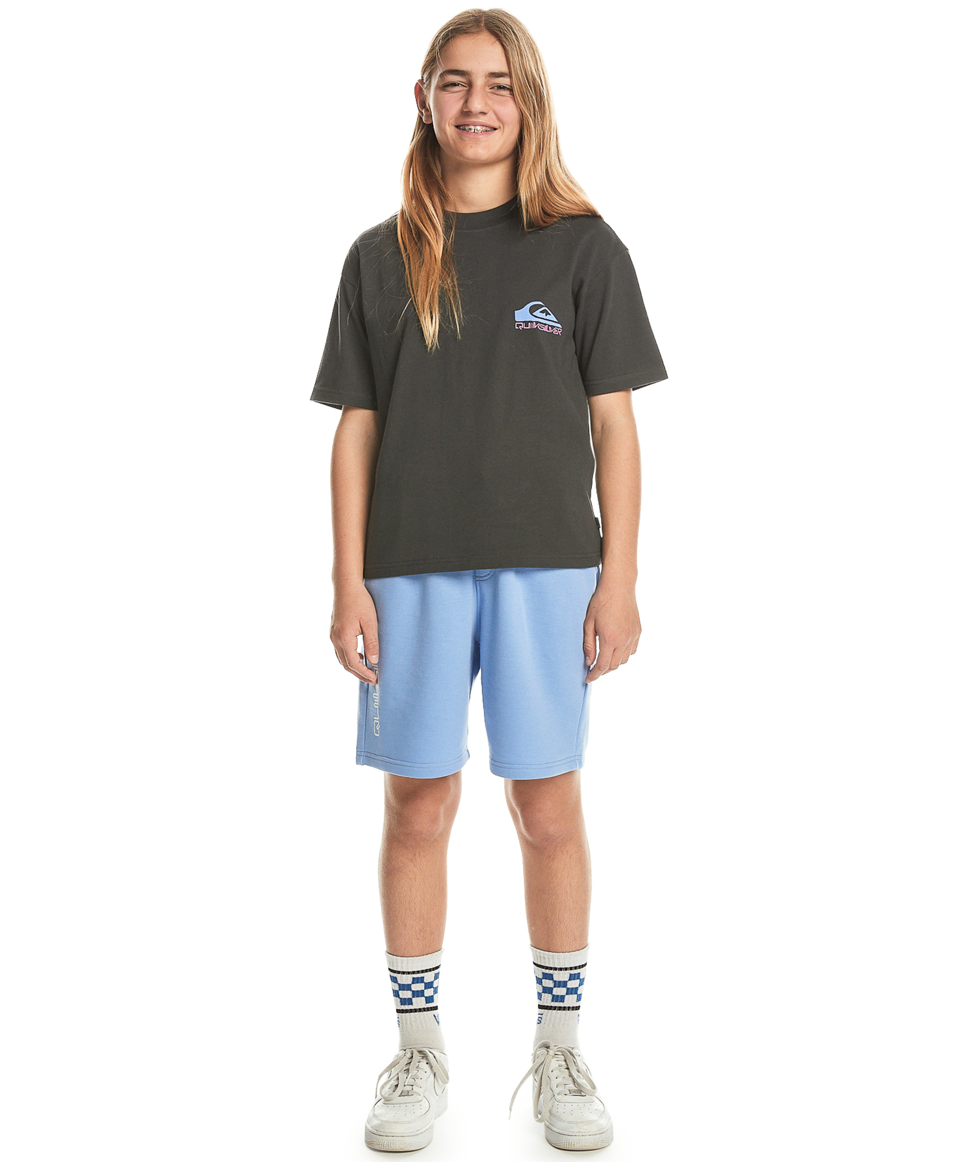 Quiksilver Kids Take Us Back Short Sleeve Crew Neck T-Shirt Top Tee - Picture 8 of 9
