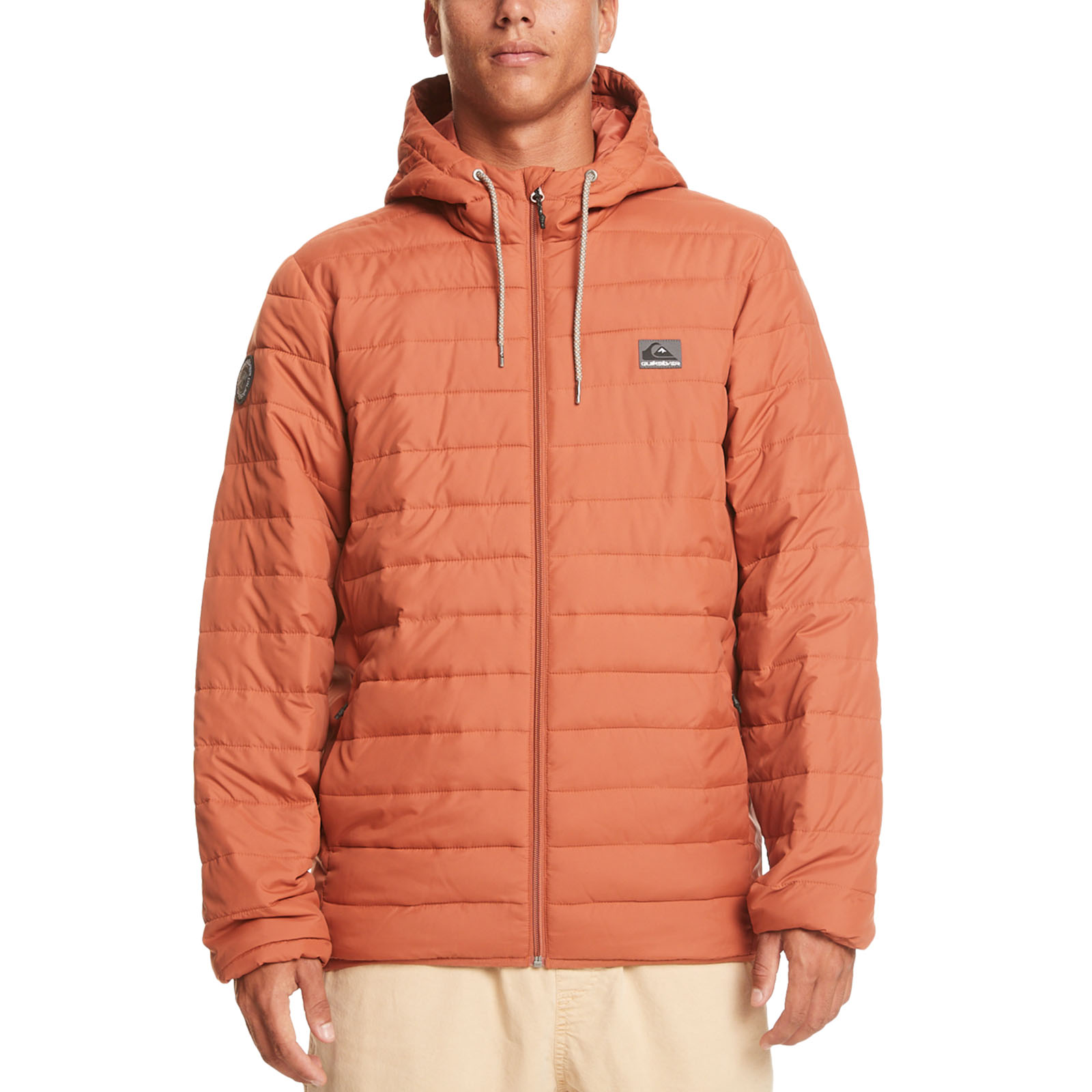 Quiksilver Mens Scaley Hooded Warm Winter Padded Puffer Jacket Coat - Picture 2 of 7