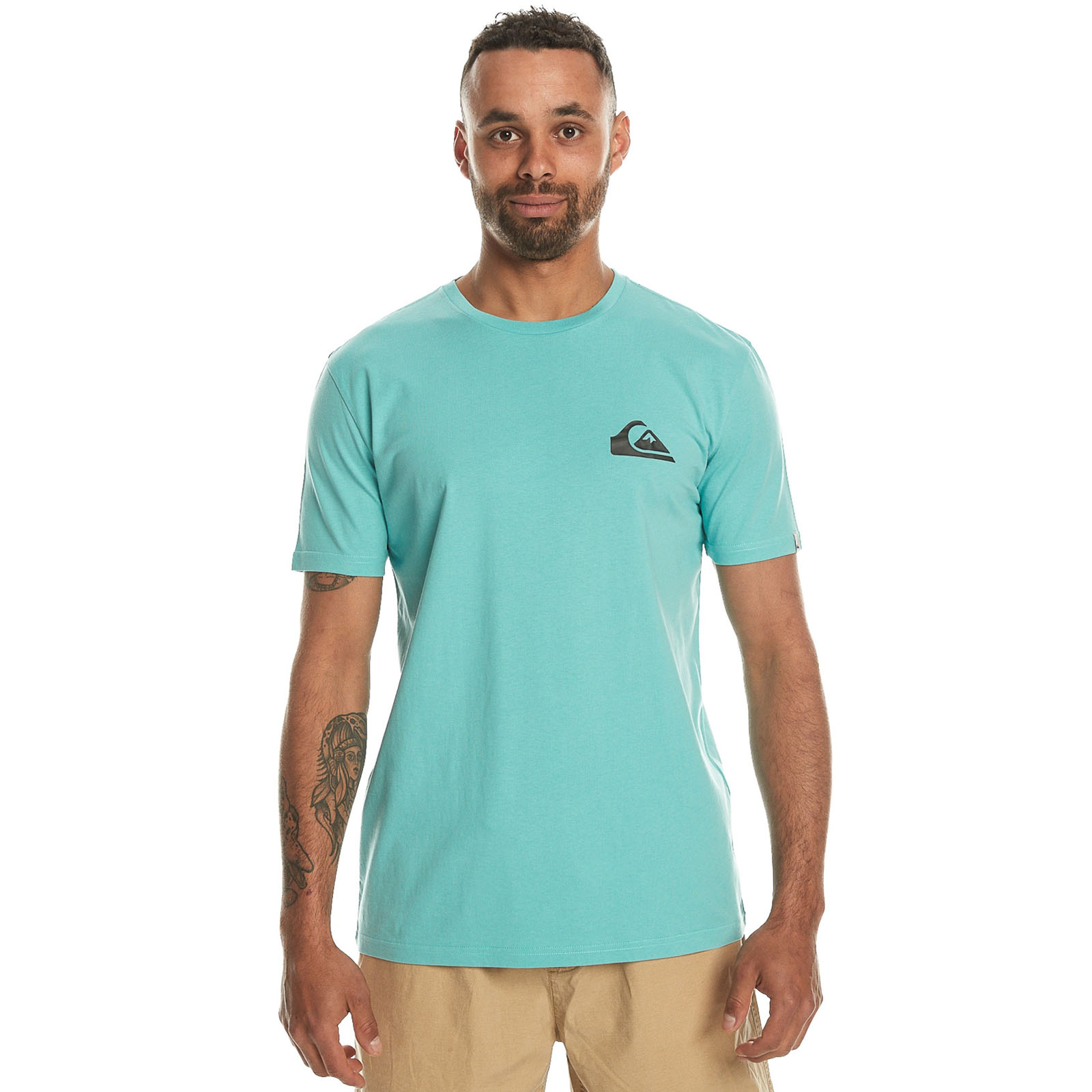Camiseta Top Camiseta Quiksilver Para Hombres MW Mini Manga Corta Cuello Redondo Algodón - Imagen 2 de 7
