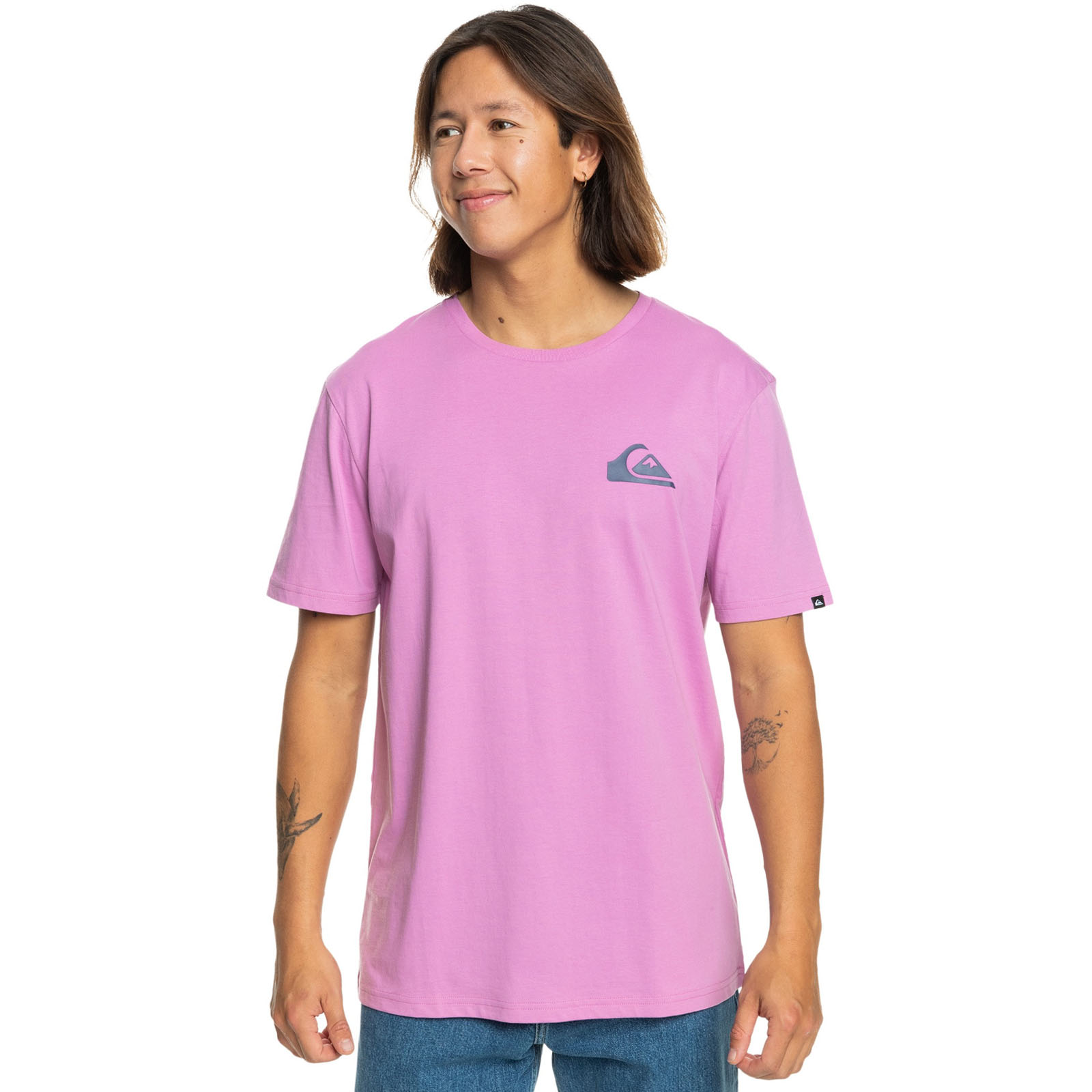Camiseta Top Camiseta Quiksilver Para Hombres MW Mini Manga Corta Cuello Redondo Algodón - Imagen 6 de 7