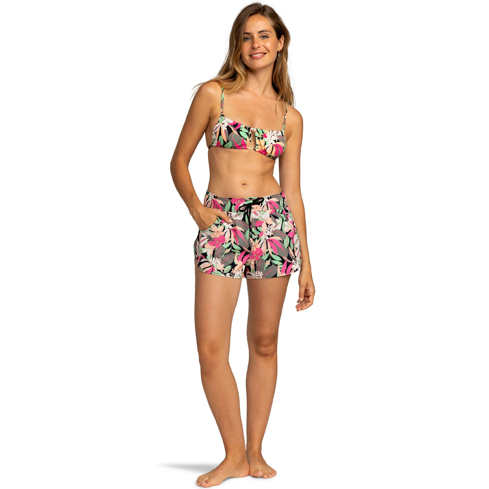 Roxy Womens Roxy Wave Printed 2" Beach Swim Swimming Surf Surfing Boardshorts - Picture 5 of 9
