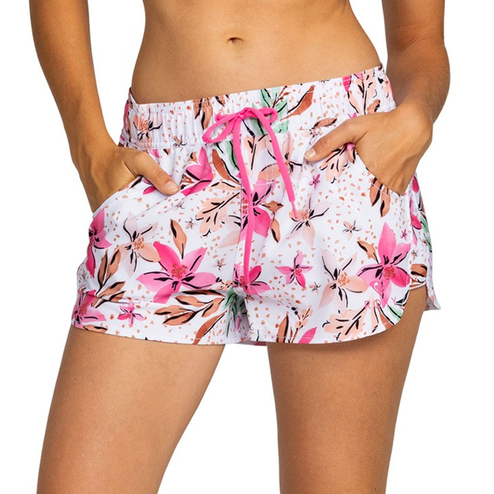 Roxy Womens Roxy Wave Printed 2" Beach Swim Swimming Surf Surfing Boardshorts - Picture 6 of 9