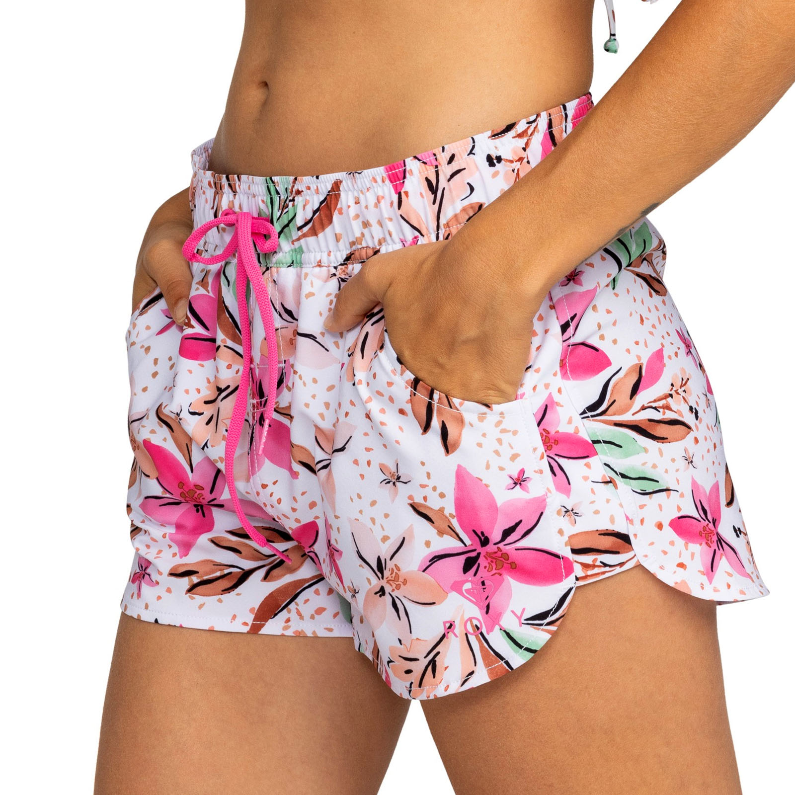Roxy Womens Roxy Wave Printed 2" Beach Swim Swimming Surf Surfing Boardshorts - Picture 8 of 9