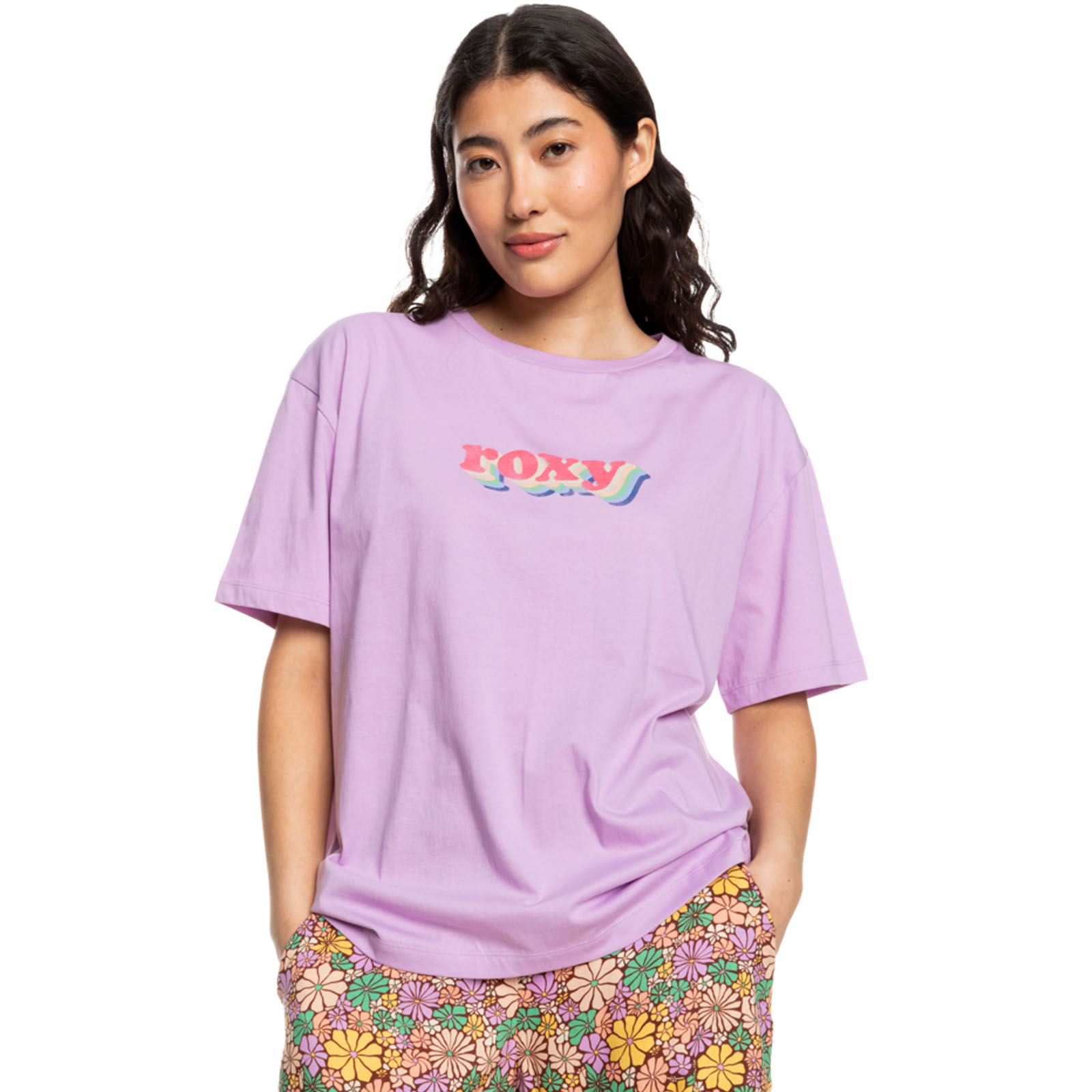 Roxy Womens Sand Under The Sky Short Sleeve Oversized T-Shirt Top Tee - Picture 2 of 11