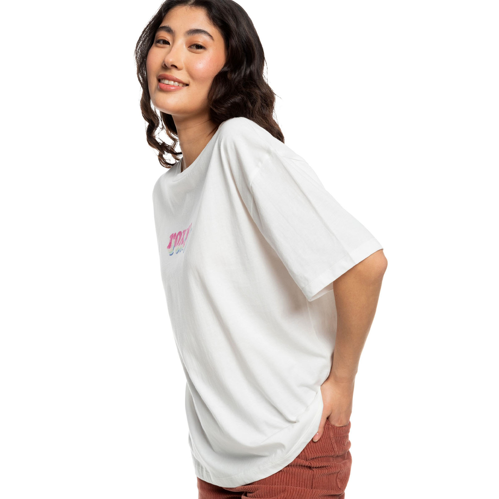 Roxy Womens Sand Under The Sky Short Sleeve Oversized T-Shirt Top Tee - Picture 9 of 11