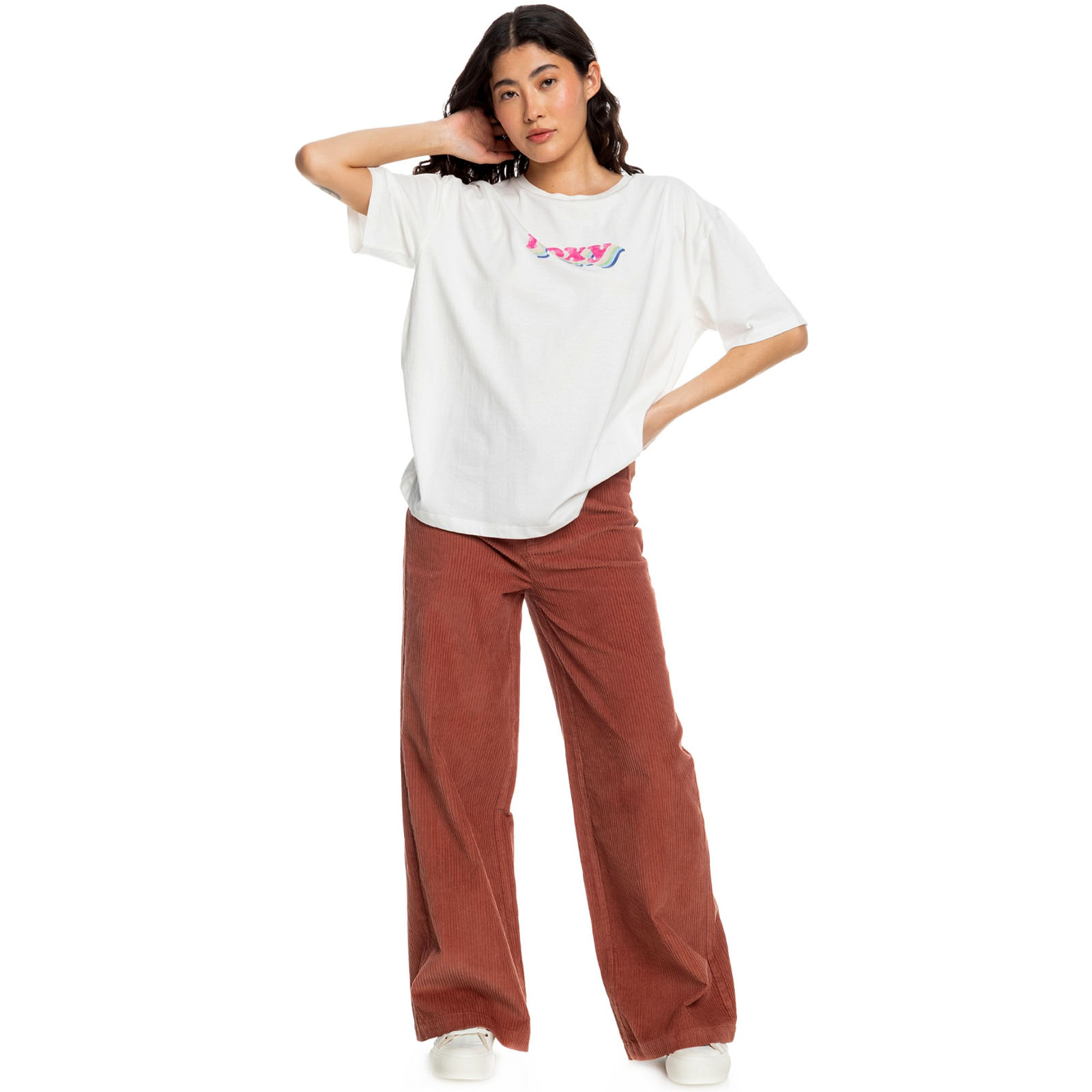 Roxy Womens Sand Under The Sky Short Sleeve Oversized T-Shirt Top Tee - Picture 11 of 11