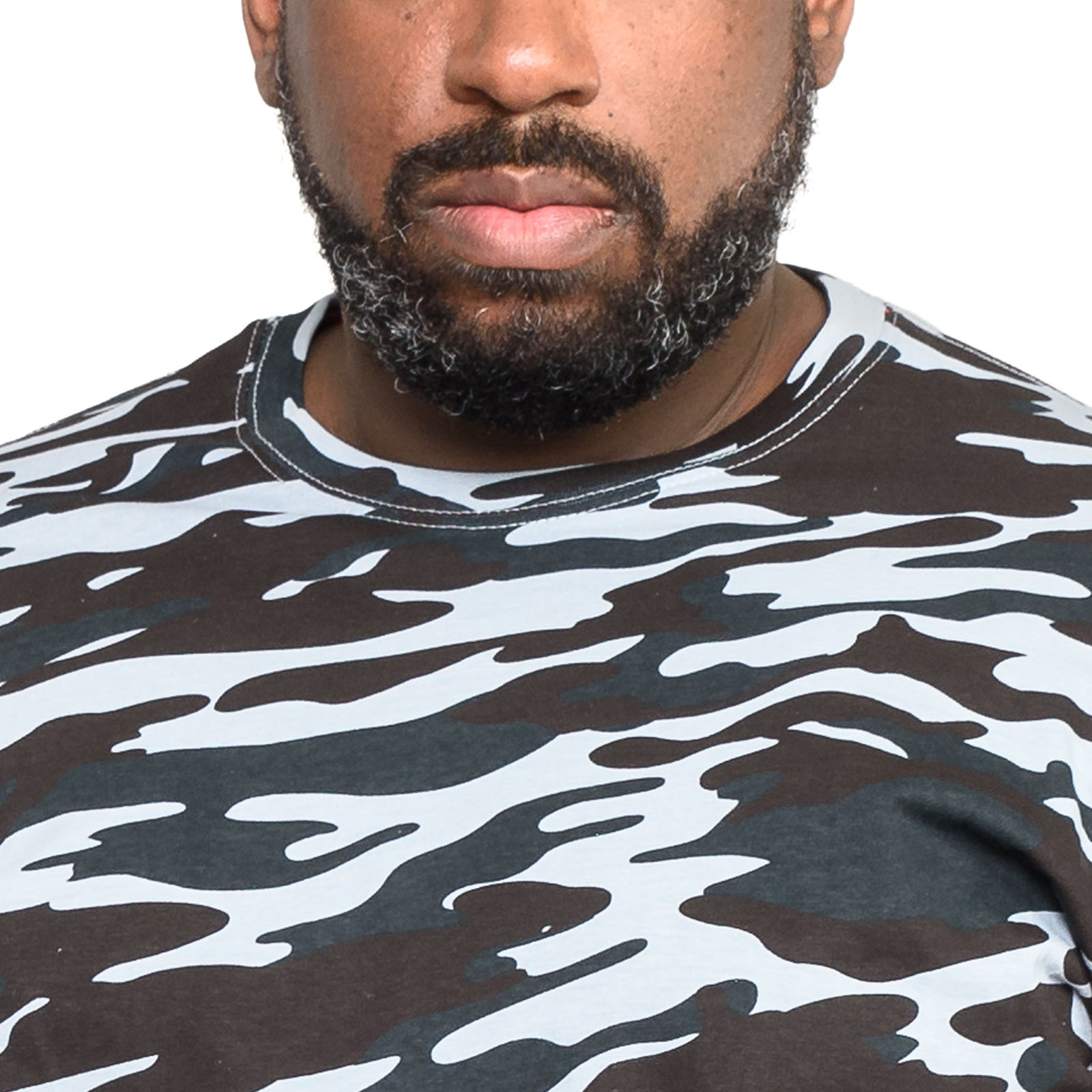 D555 Mens Gaston Big Tall King Size Short Sleeve Crew Neck Camo T-Shirt Tee Top - Picture 7 of 9