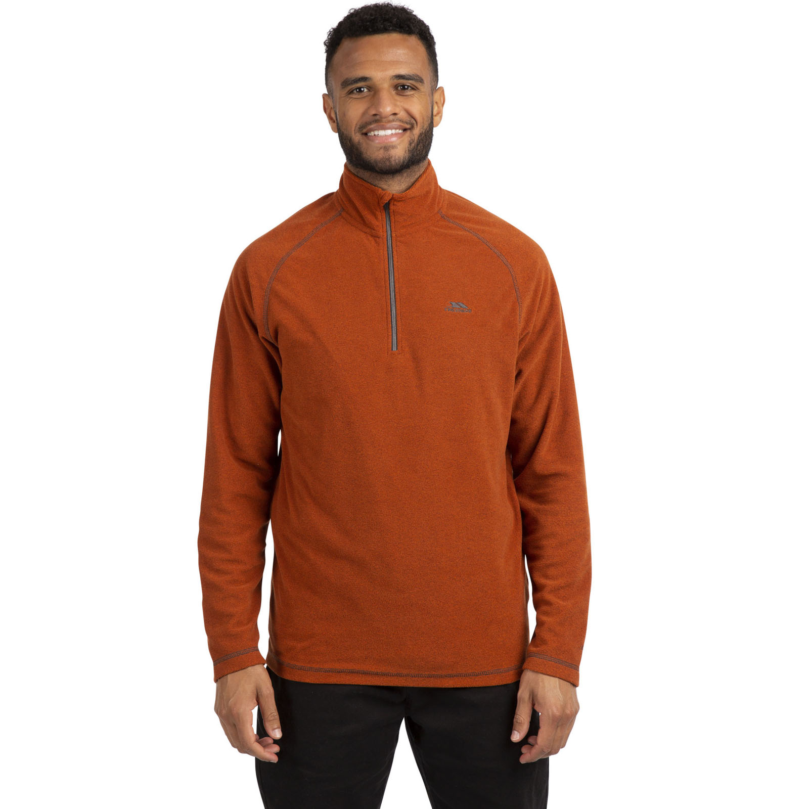 Trespass Para Hombres Keynote 1/2 Cremallera Cálido Pullover Suéter Sudadera Polar Chaqueta Top - Imagen 4 de 19