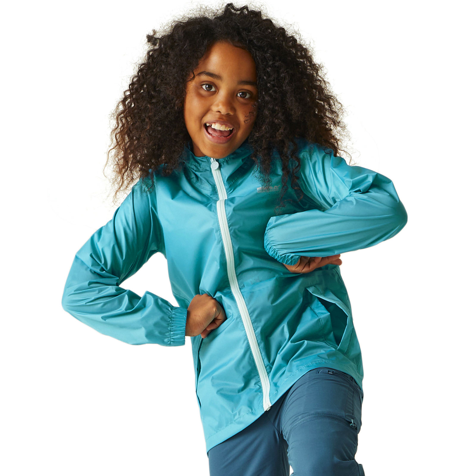 Regatta Kids Juniors Pack it III Waterproof Hooded Outdoor Walking Jacket Coat - Picture 56 of 57