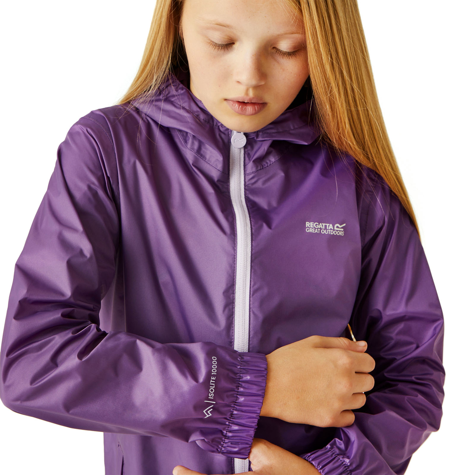 Regatta Kids Juniors Pack it III Waterproof Hooded Outdoor Walking Jacket Coat - Picture 50 of 57