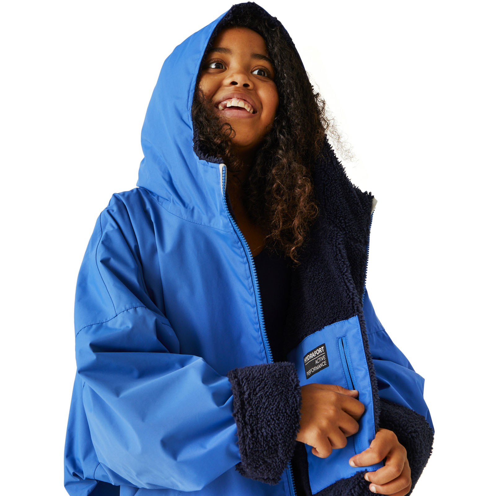 Regatta Kids Spirit Of Adventure Hooded Waterproof Warm Drying Changing Robe - Picture 49 of 150