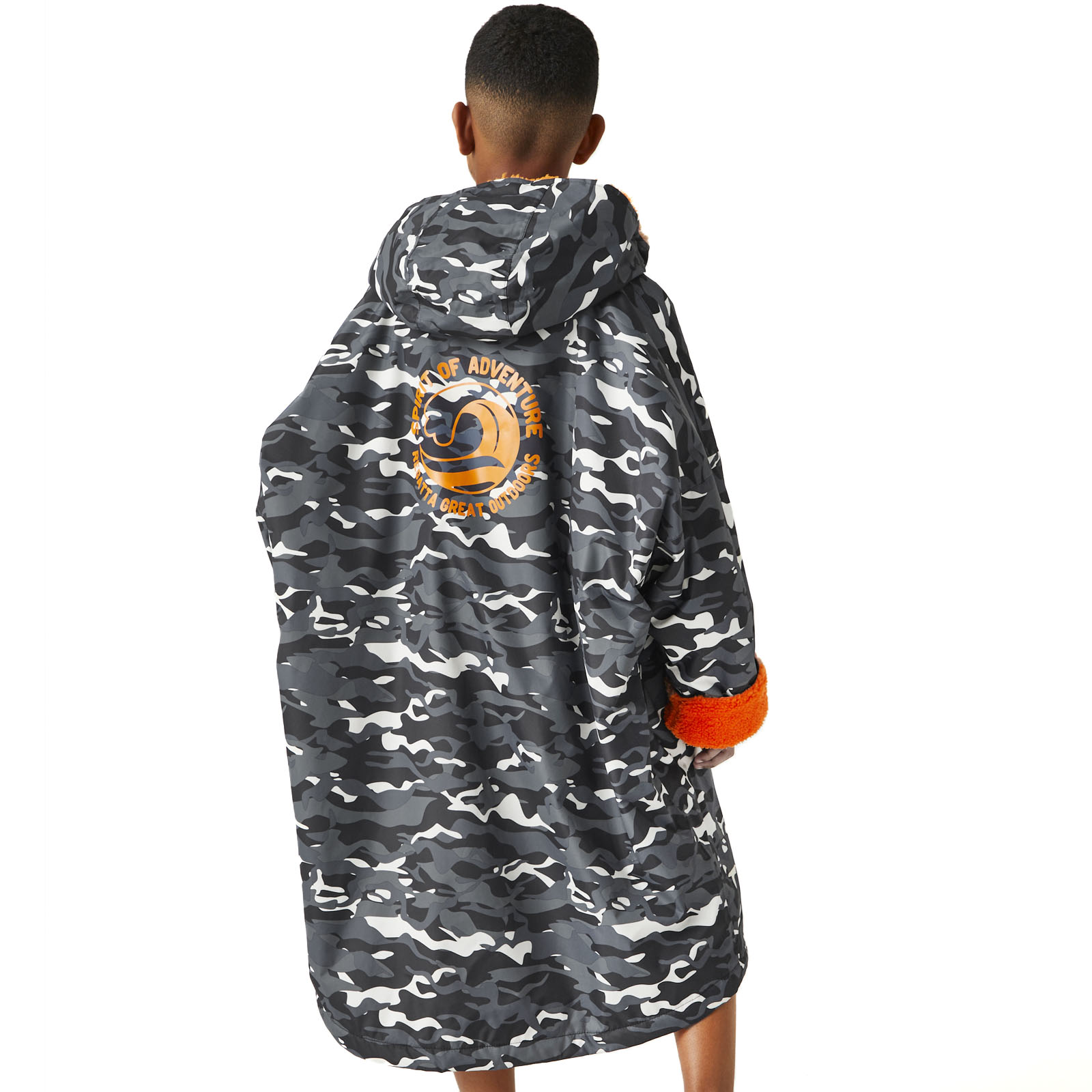 Regatta Kids Spirit Of Adventure Hooded Waterproof Warm Drying Changing Robe - Picture 16 of 150