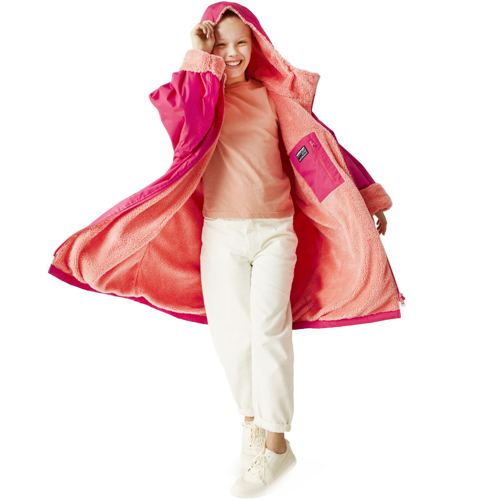 Regatta Kids Spirit Of Adventure Hooded Waterproof Warm Drying Changing Robe - Picture 125 of 150