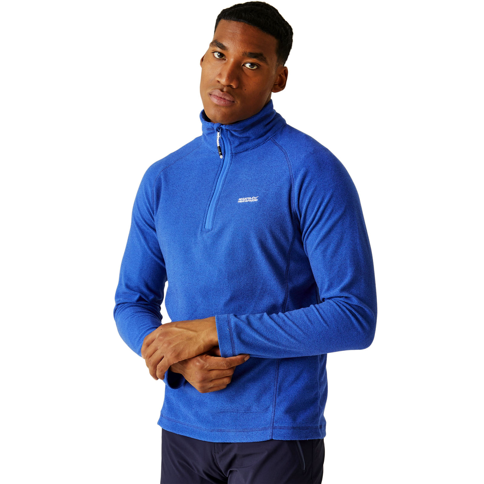 Regatta Mens Montes Lightweight 1/2 Zip Mini Stripe Outdoor Fleece Pullover - Picture 43 of 55