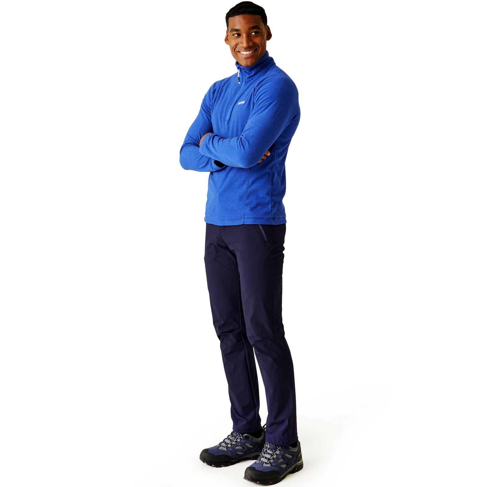 Regatta Mens Montes Lightweight 1/2 Zip Mini Stripe Outdoor Fleece Pullover - Picture 46 of 55