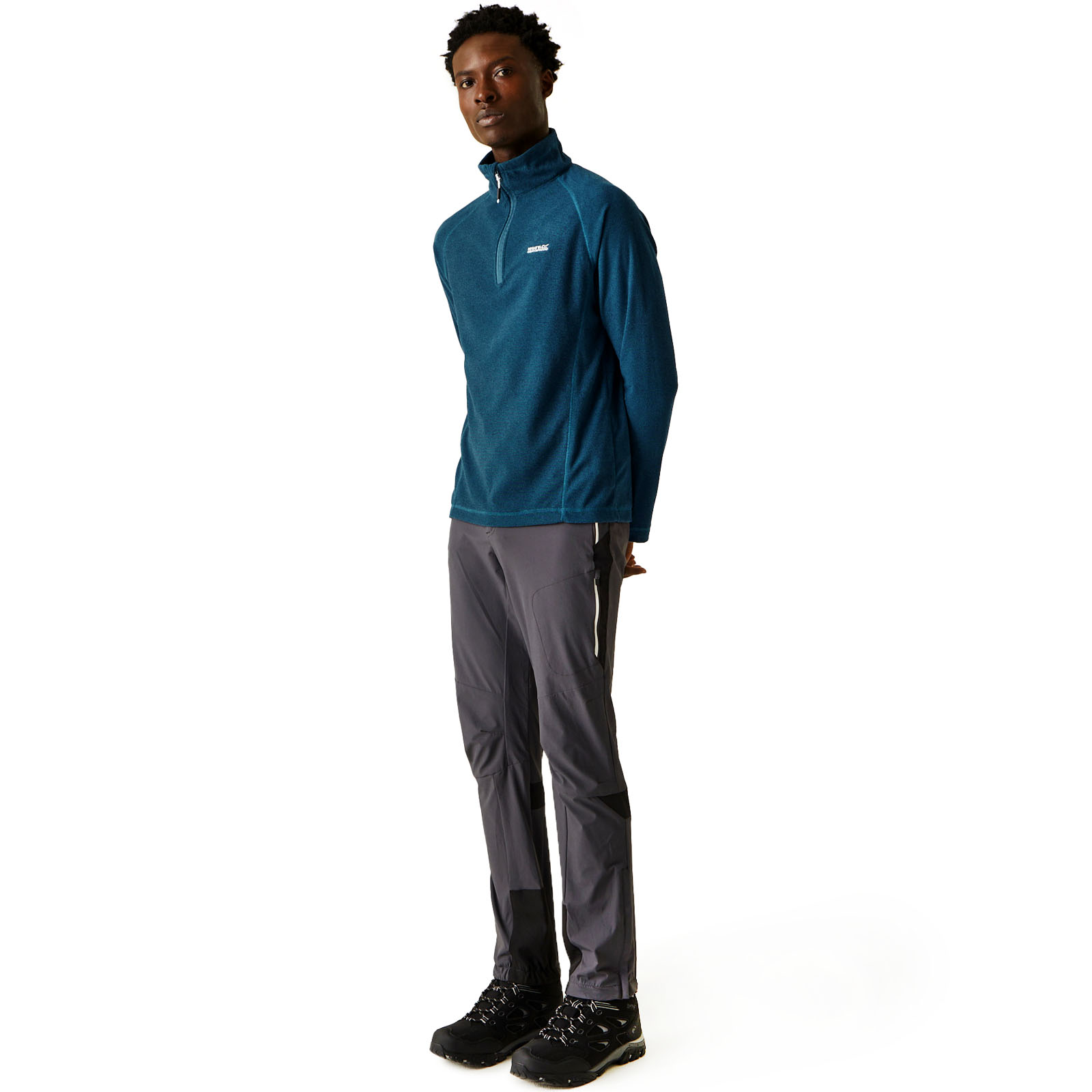 Regatta Mens Montes Lightweight 1/2 Zip Mini Stripe Outdoor Fleece Pullover - Picture 38 of 55