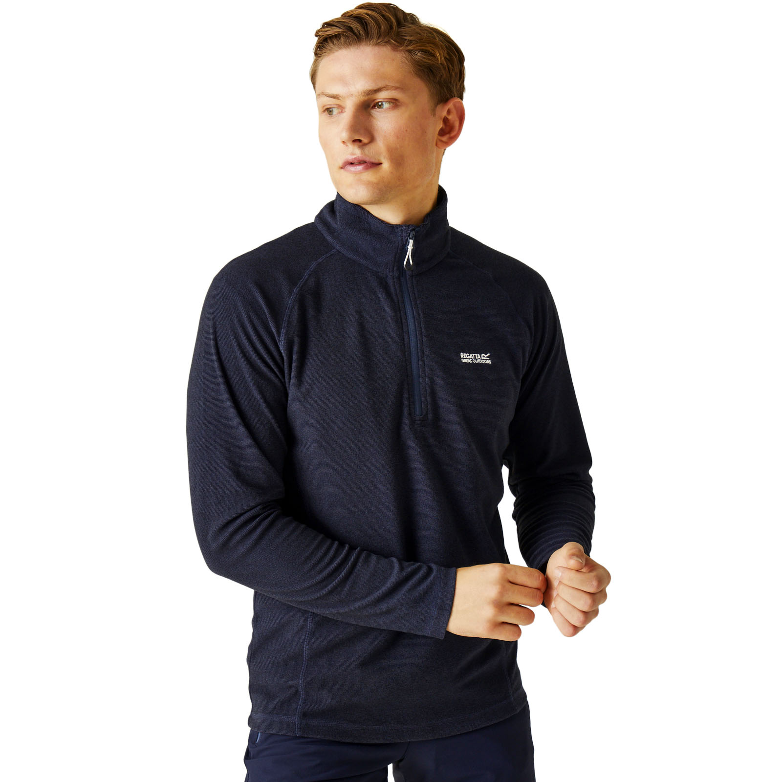 Regatta Mens Montes Lightweight 1/2 Zip Mini Stripe Outdoor Fleece Pullover - Picture 39 of 55