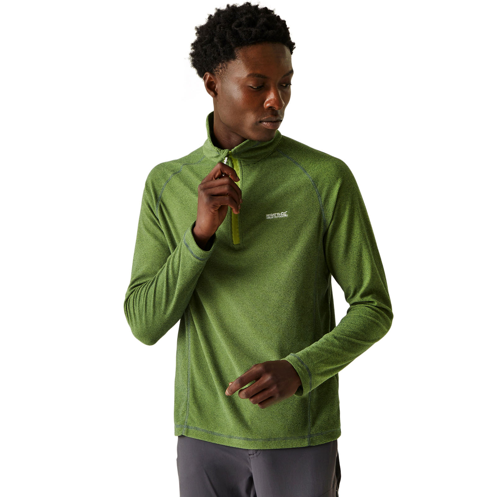 Regatta Mens Montes Lightweight 1/2 Zip Mini Stripe Outdoor Fleece Pullover - Picture 47 of 55