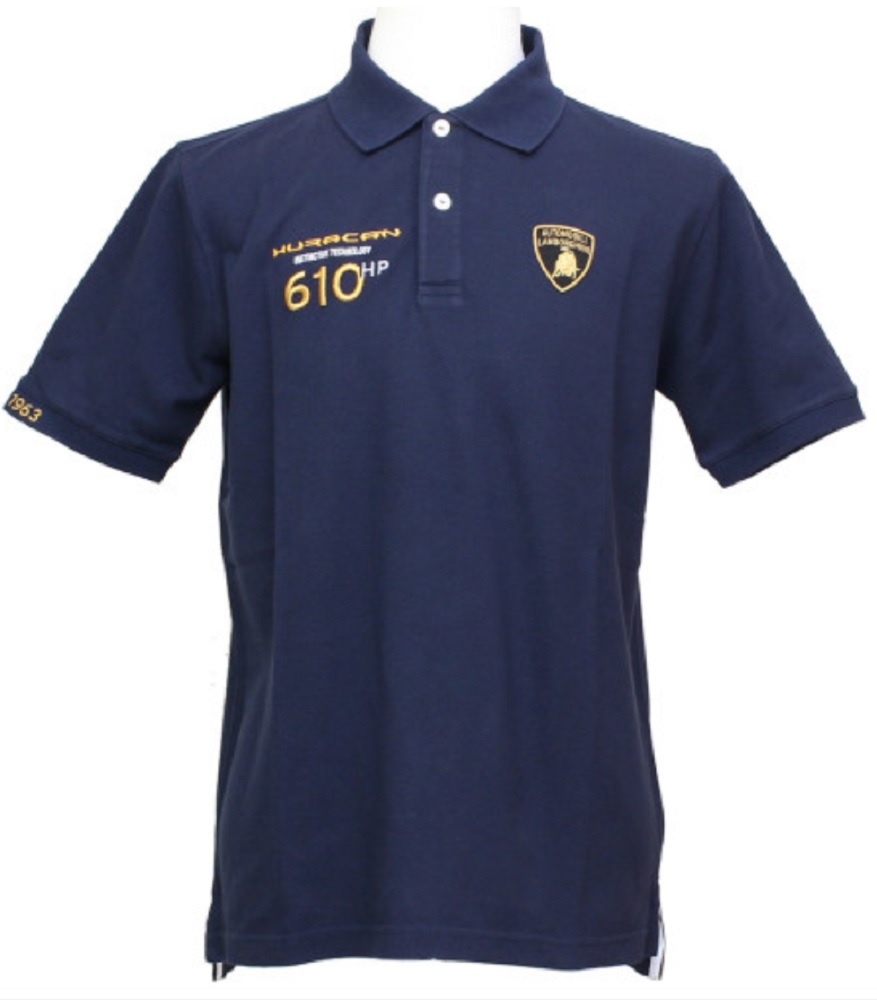 PoloSHIRT Automobili Lamborghini Sportscar Le Mans LX111 Bull Blue Polo US