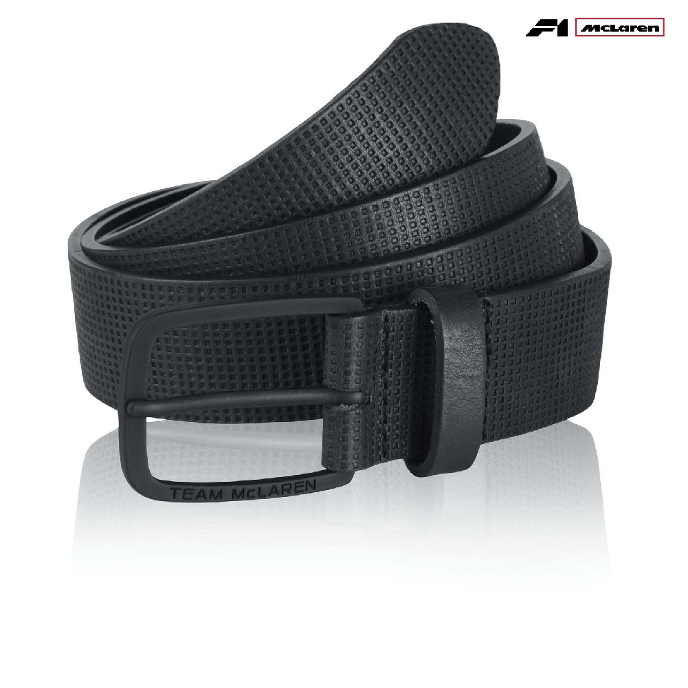 Alonso Button Premium Black BELT Team McLaren Formula One 1 F1 Team NEW