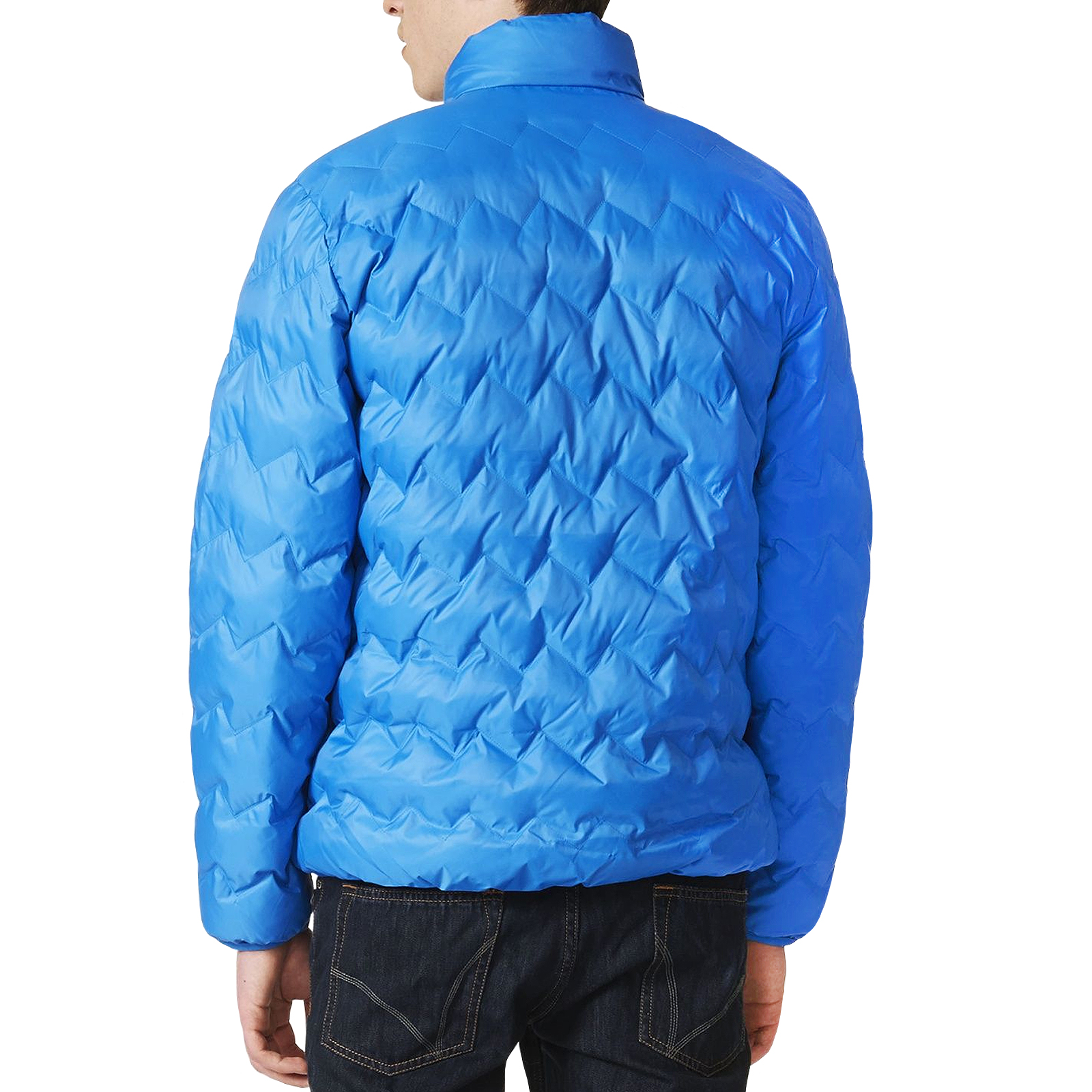 adidas Originals Mens Serrated Quilted Padded Zipped Jacket Coat - Navy / Royal | eBay