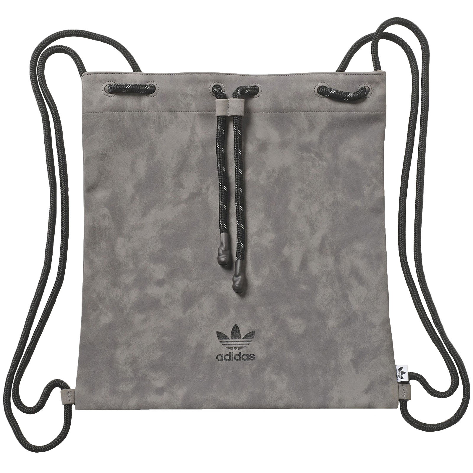 Details about adidas Originals Womens Suede Trefoil Drawstring Gym Sack Bag - Grey Details about adidas Originals Womens Suede Trefoil Drawstring Gym Sack Bag - Grey