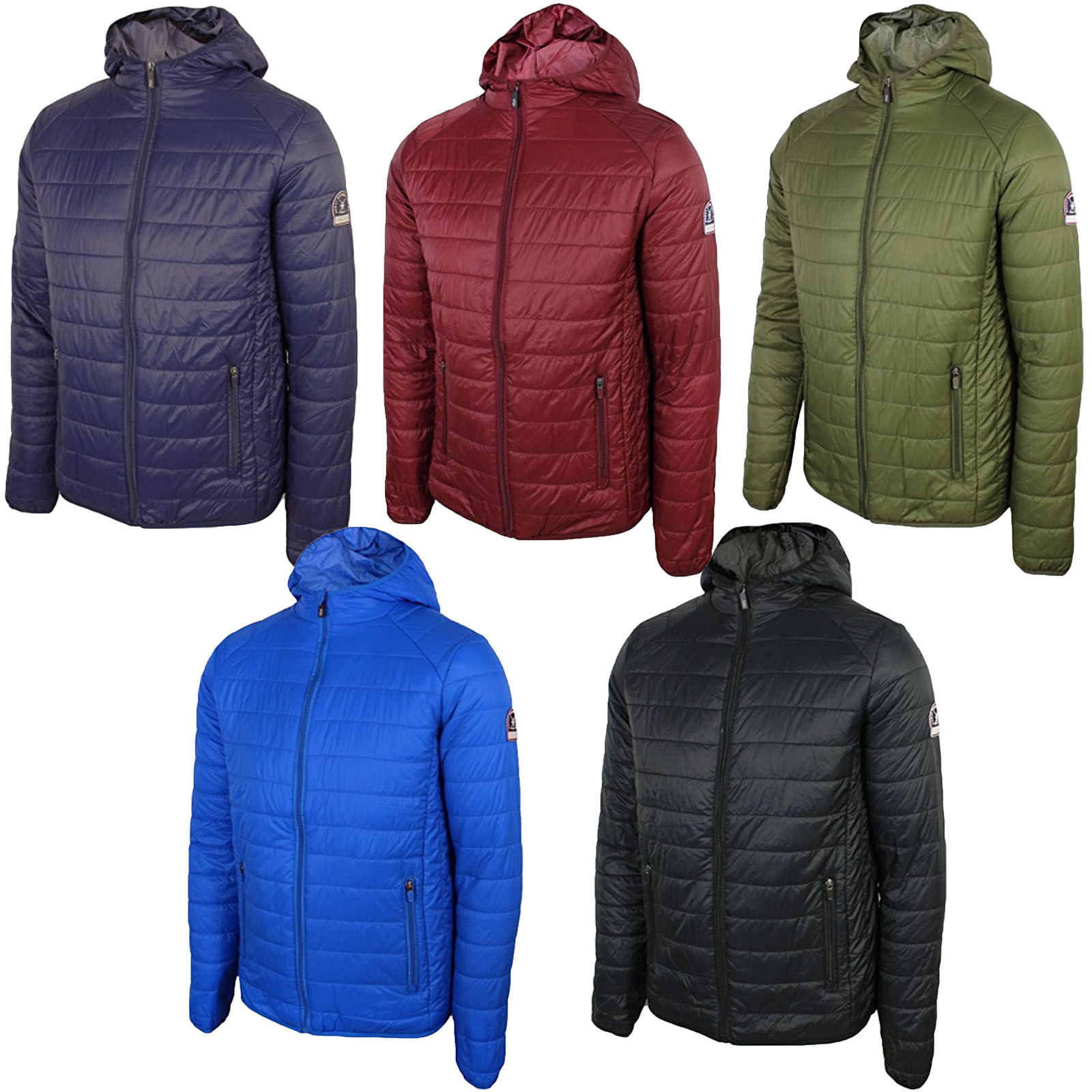 Henleys Mens Destruct 2 Padded Lightweight Hooded Winter Puffer Jacket Coat Henleys Mens Destruct 2 Padded Lightweight Hooded Winter Puffer Jacket Coat