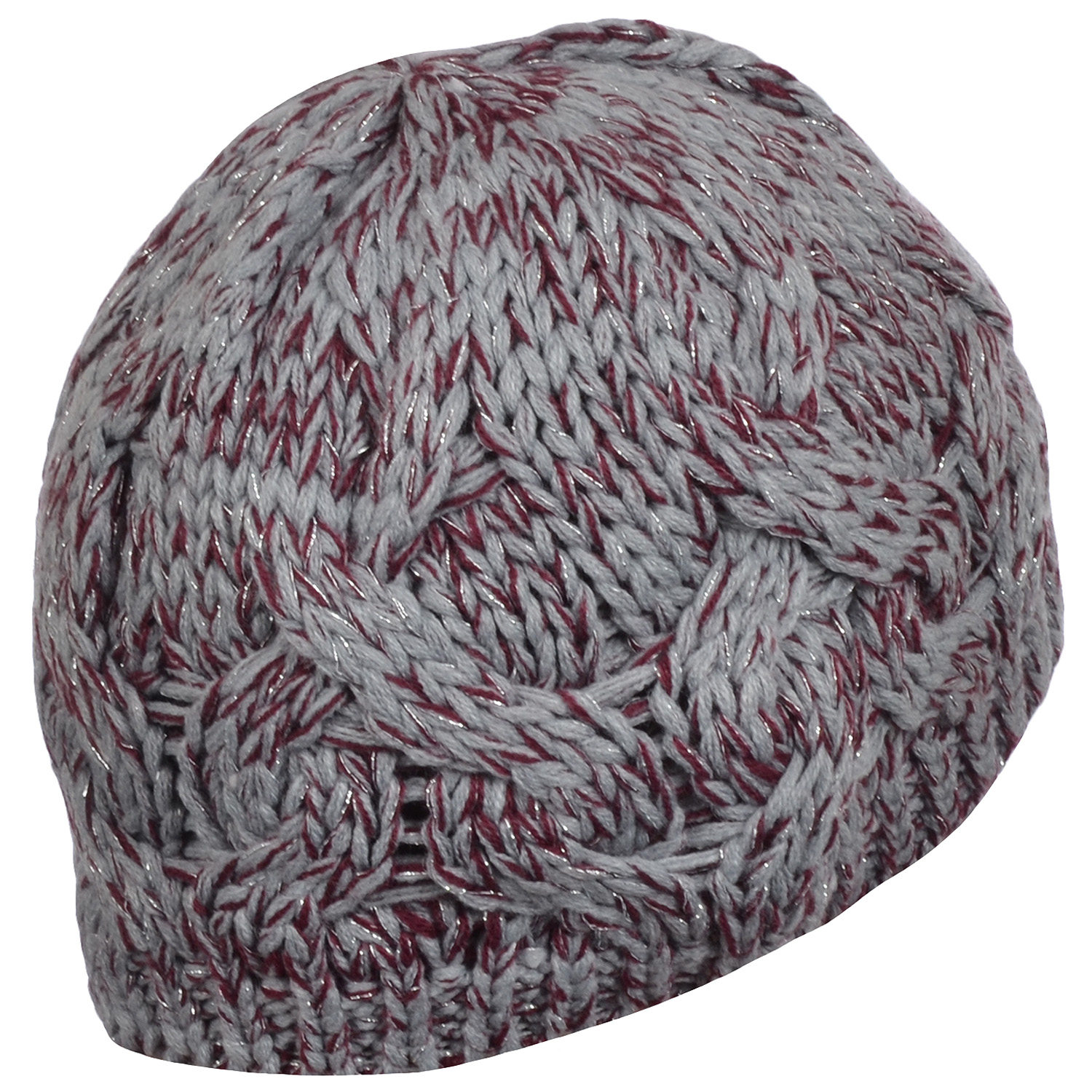adidas NEO Womens Ladies Chunky Cable Knit Warm Beret Beanie Hat One Size