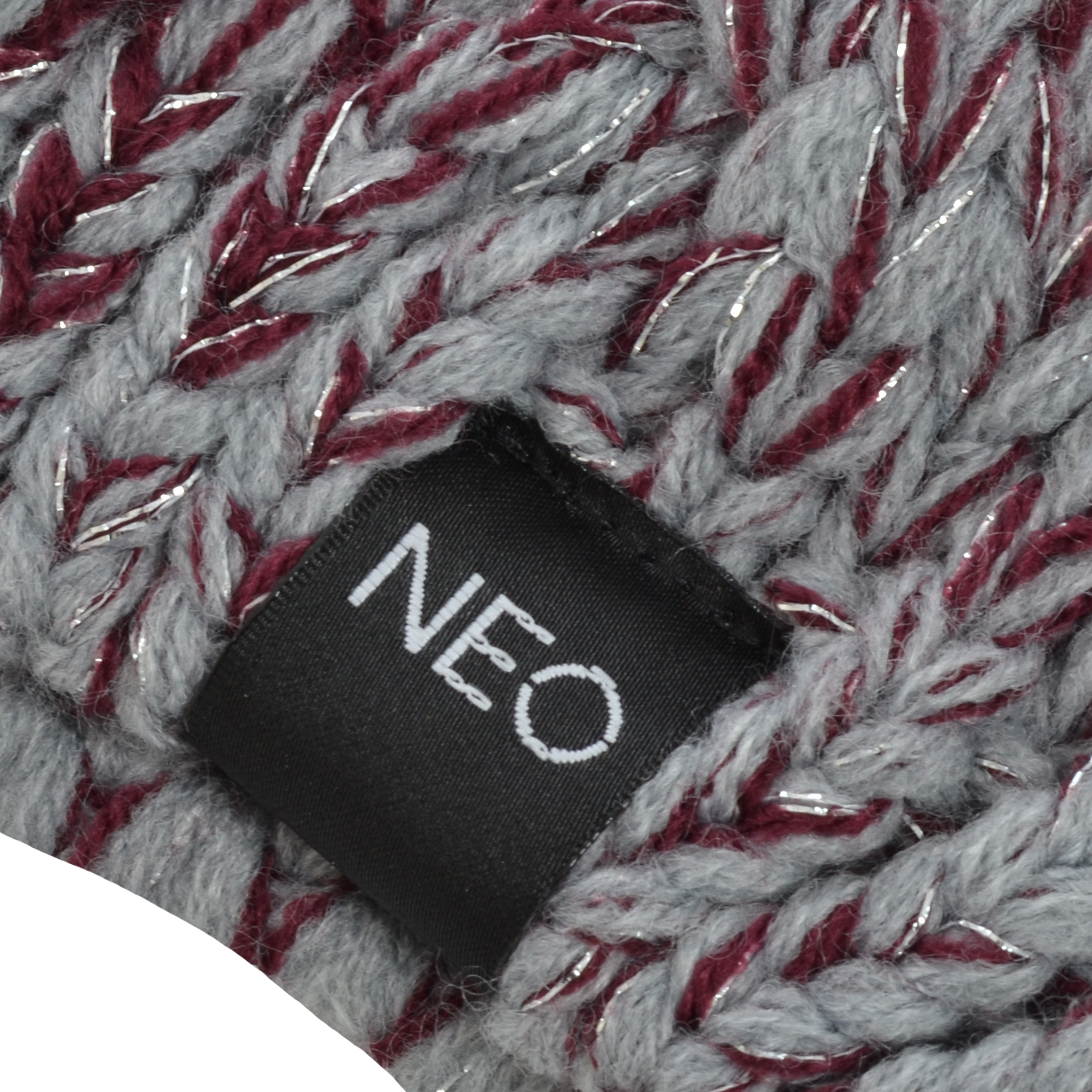 adidas NEO Womens Ladies Chunky Cable Knit Warm Beret Beanie Hat One Size